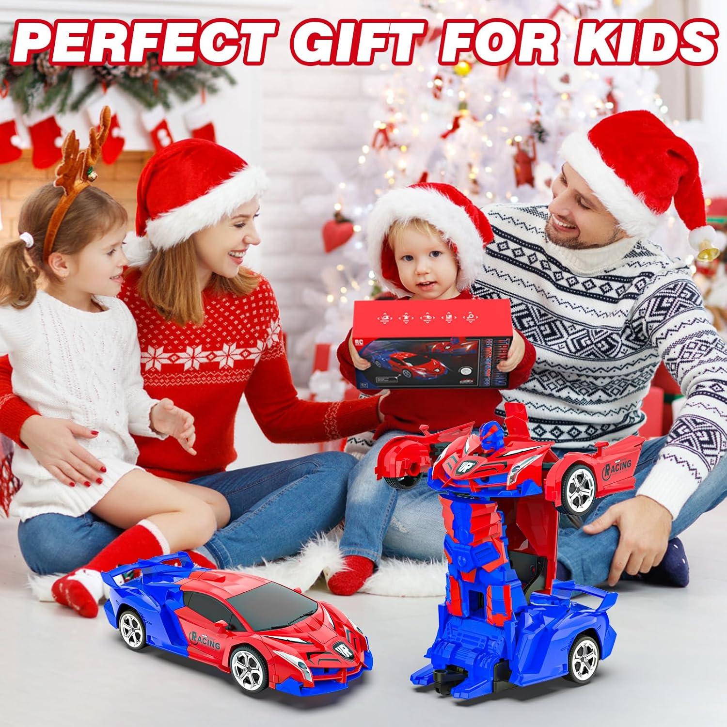 Coche RC Transformable LERJIAUS 1:18 para Niños 3-12 Años