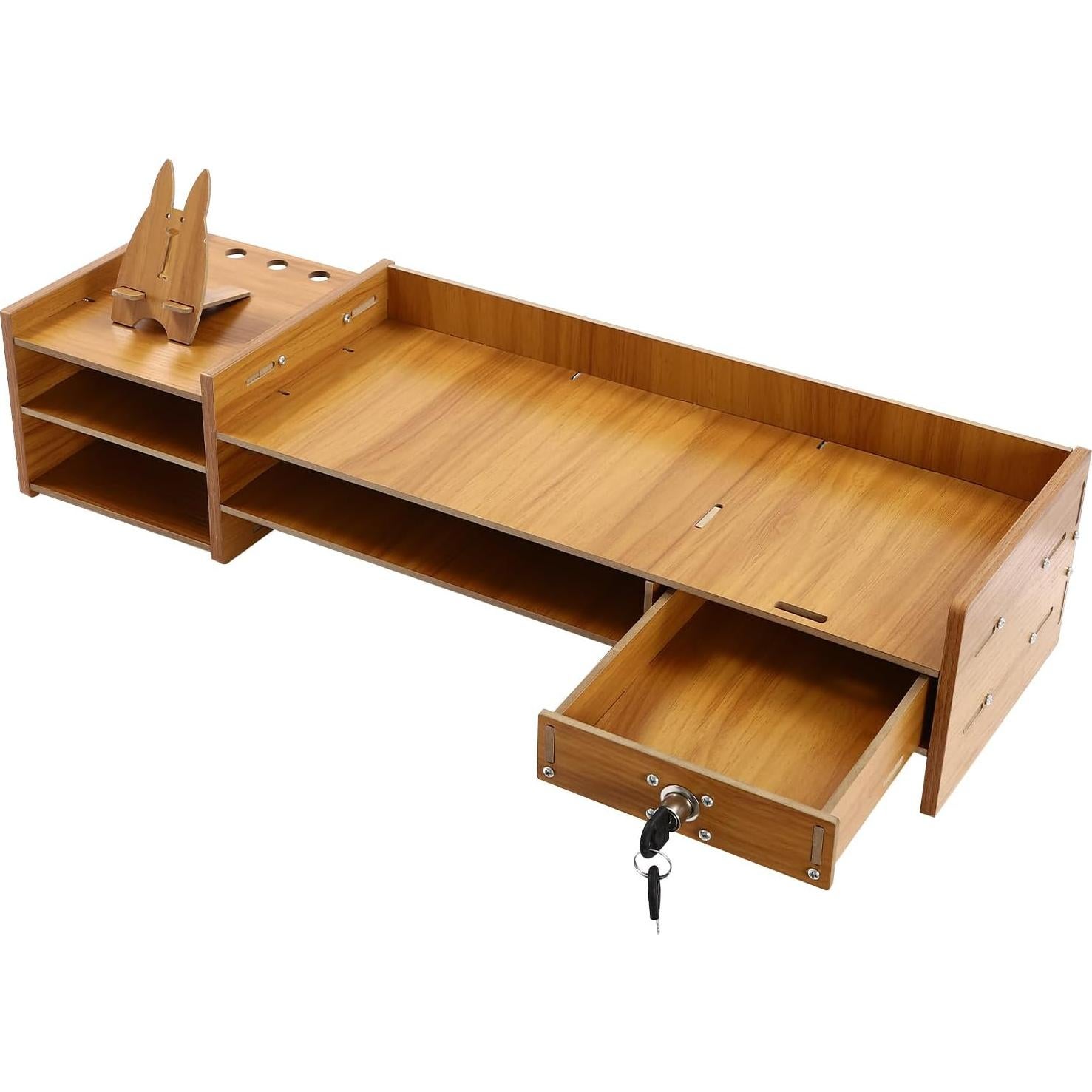 Organizador de Escritorio de Madera MDF con 3 Cajones Estilo B