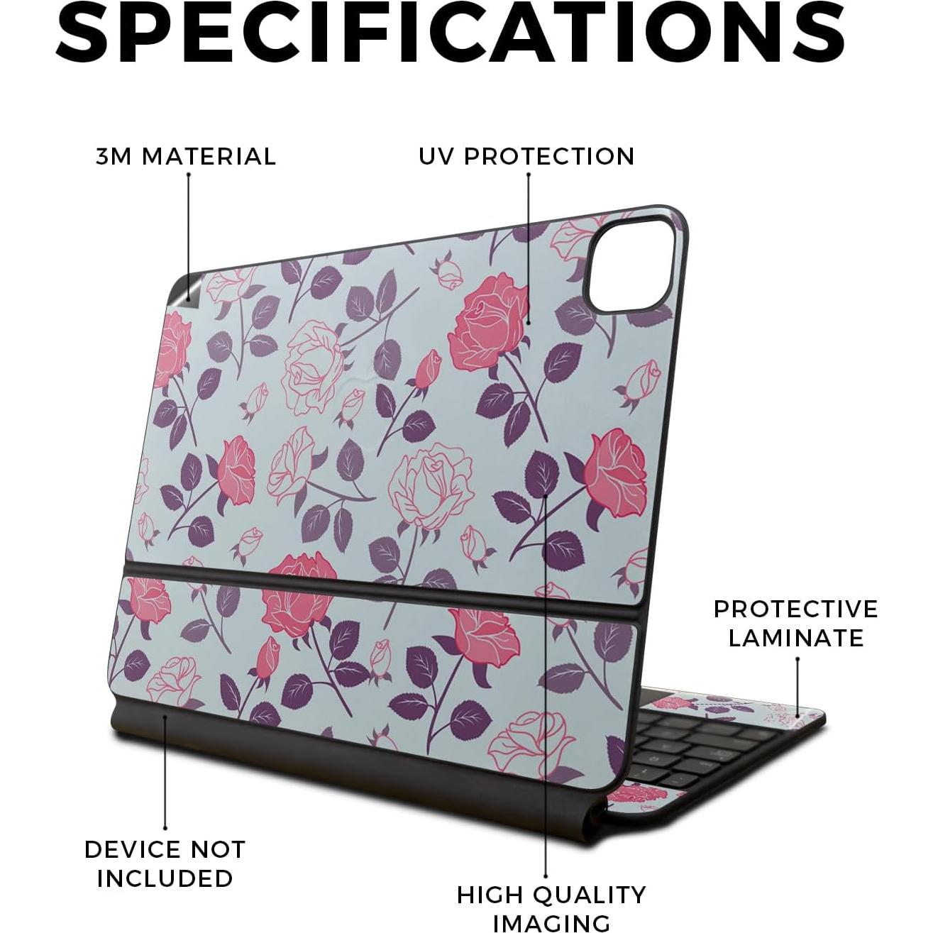 Funda Vinilo Floral Vintage para Apple Magic Keyboard iPad Air 11"