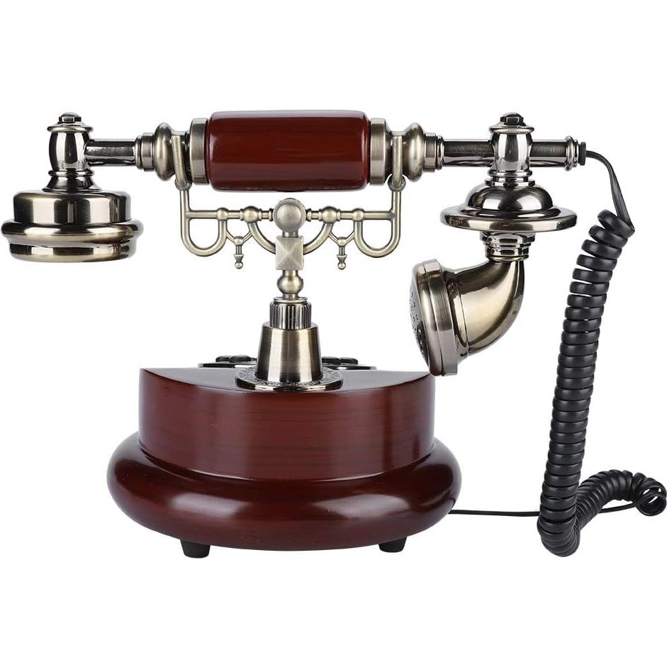 Teléfono Fijo Digital Retro Zerone con Pantalla LCD Azul