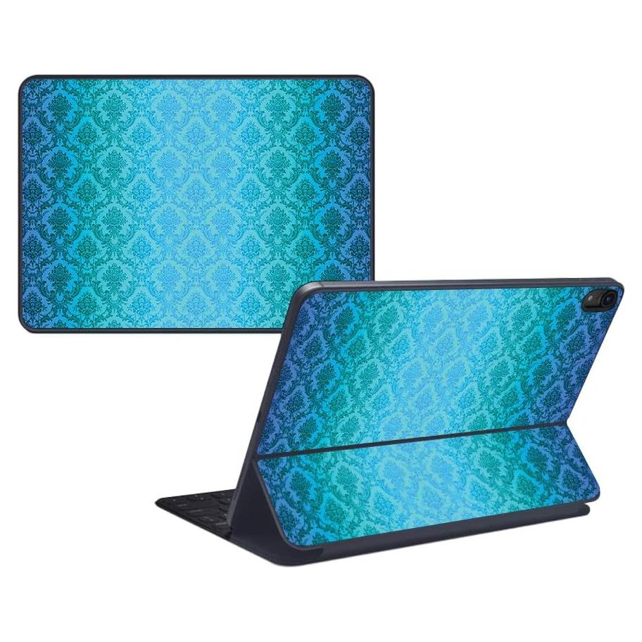 MightySkins Skin Compatible with Apple iPad Pro Smart Keyboard 12.9" (2018) - Blue Vintage - Protective, Durable, and Unique Vinyl Decal wrap Cover - Easy to Apply, Remove - Made in The USA