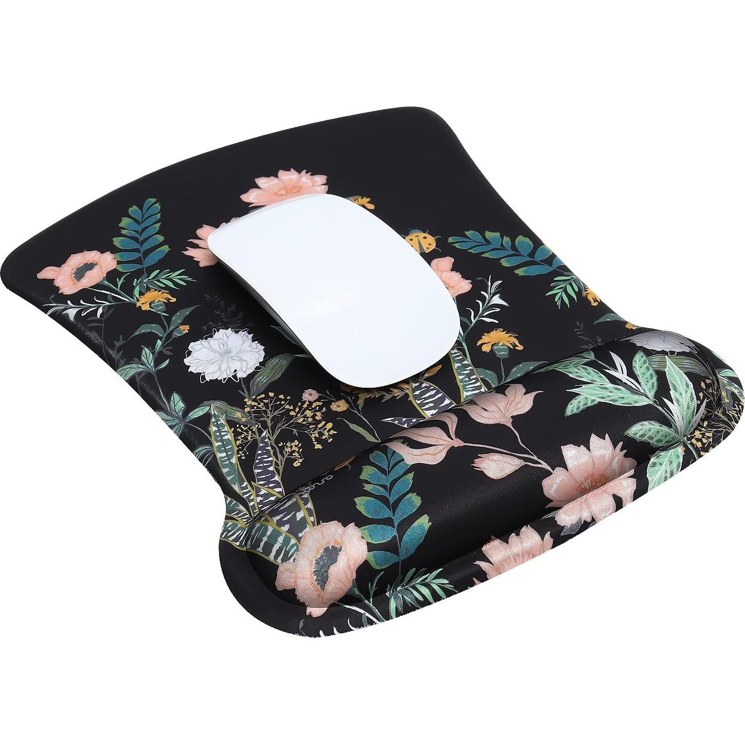 Soporte Reposamuñecas Ergonómico MOSISO Floral Negro