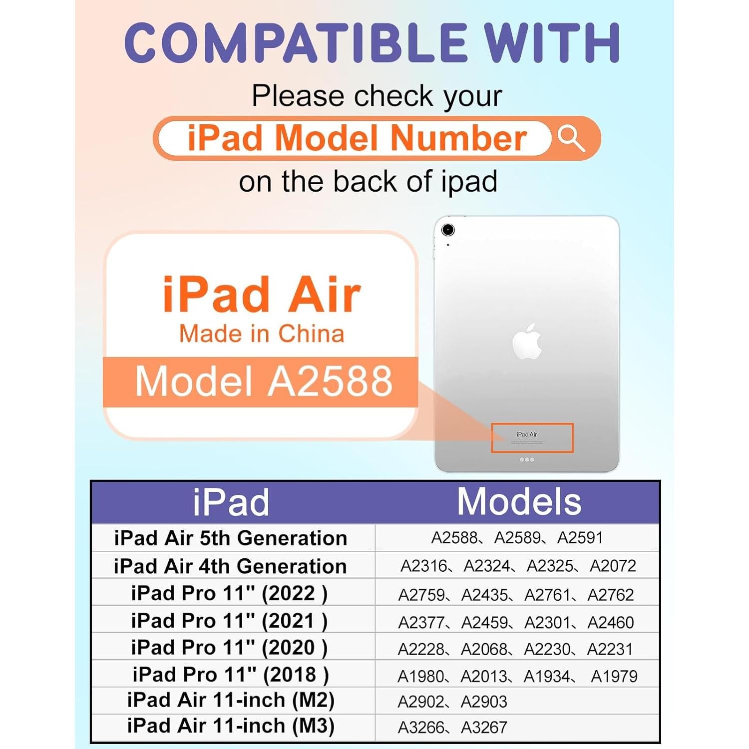 Funda para iPad Air 11" 2024 Wazzasoft con Teclado y Soporte