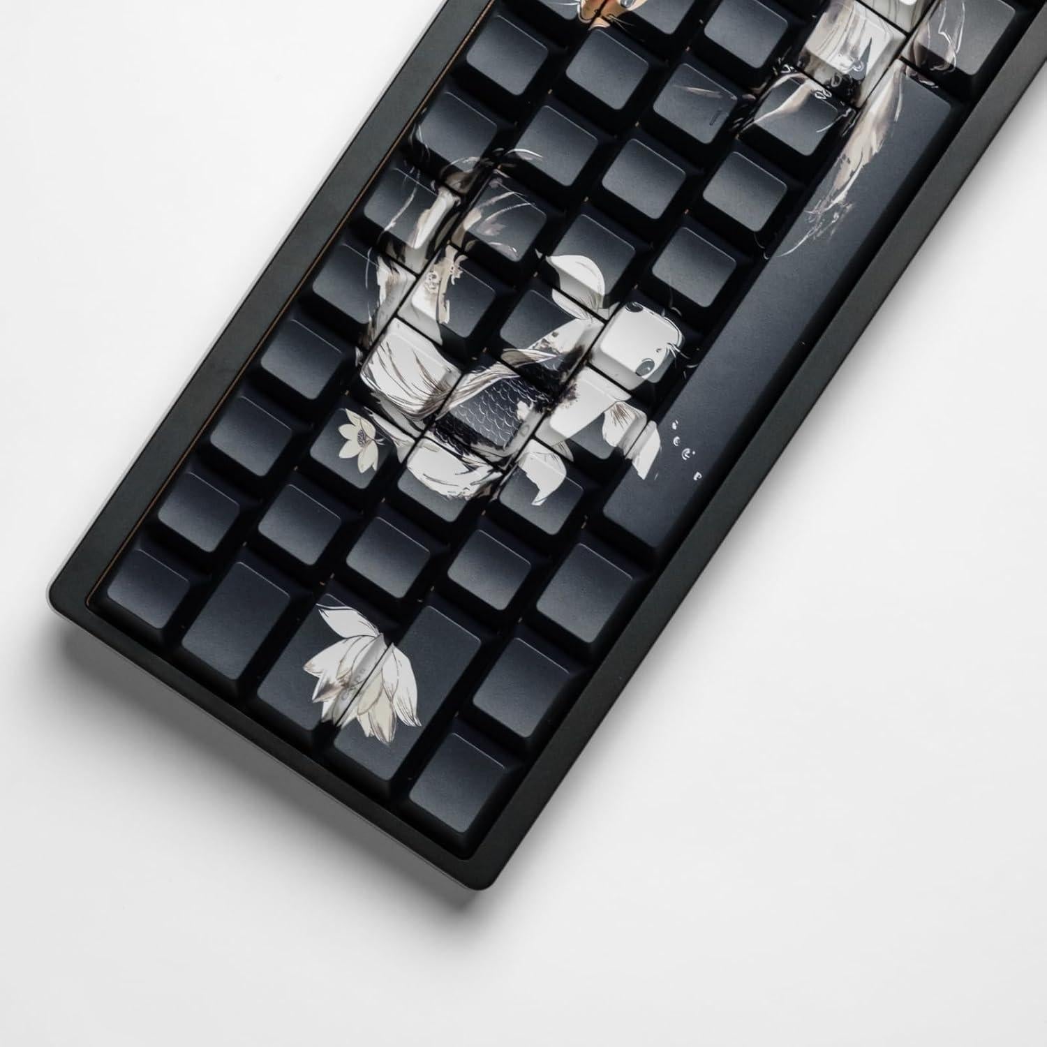 Juego de Teclas PBT Lucky Koi 130 Teclas para Teclado Mecánico