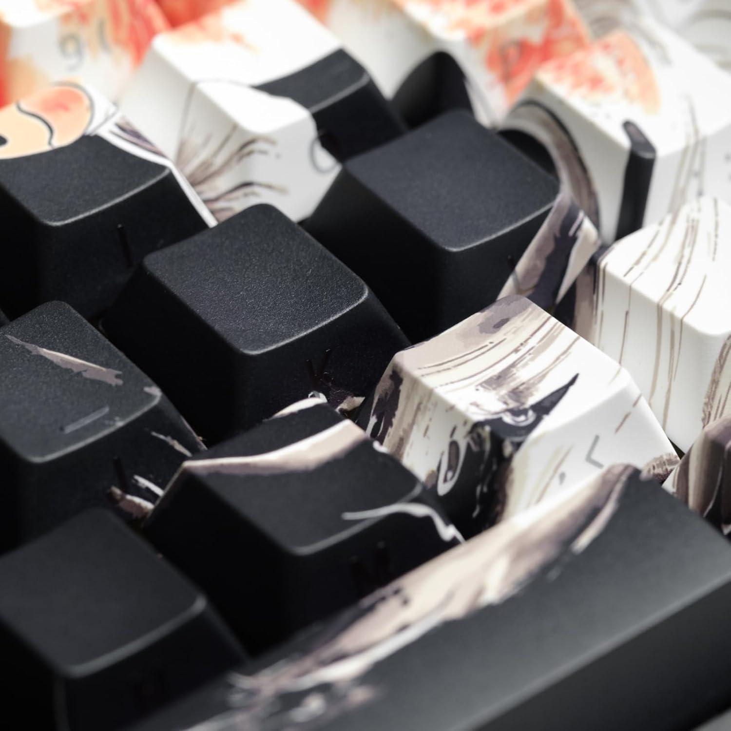 Juego de Teclas PBT Lucky Koi 130 Teclas para Teclado Mecánico