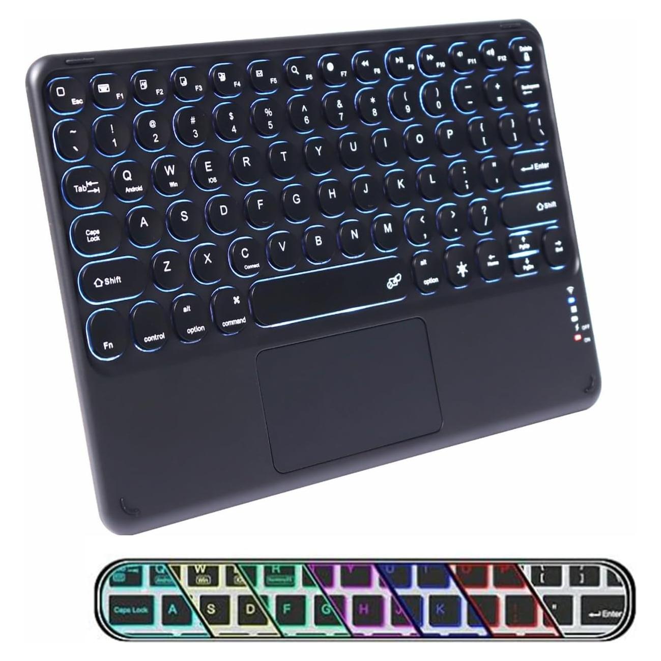 Teclado Bluetooth Sunffice con Touchpad y Retroiluminación RGB