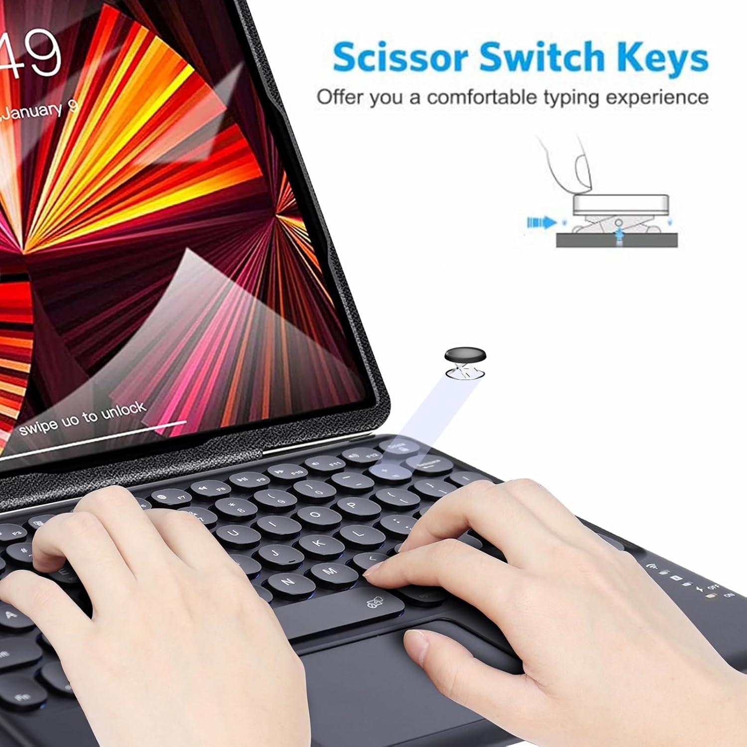 Teclado Bluetooth Sunffice con Touchpad y Retroiluminación RGB