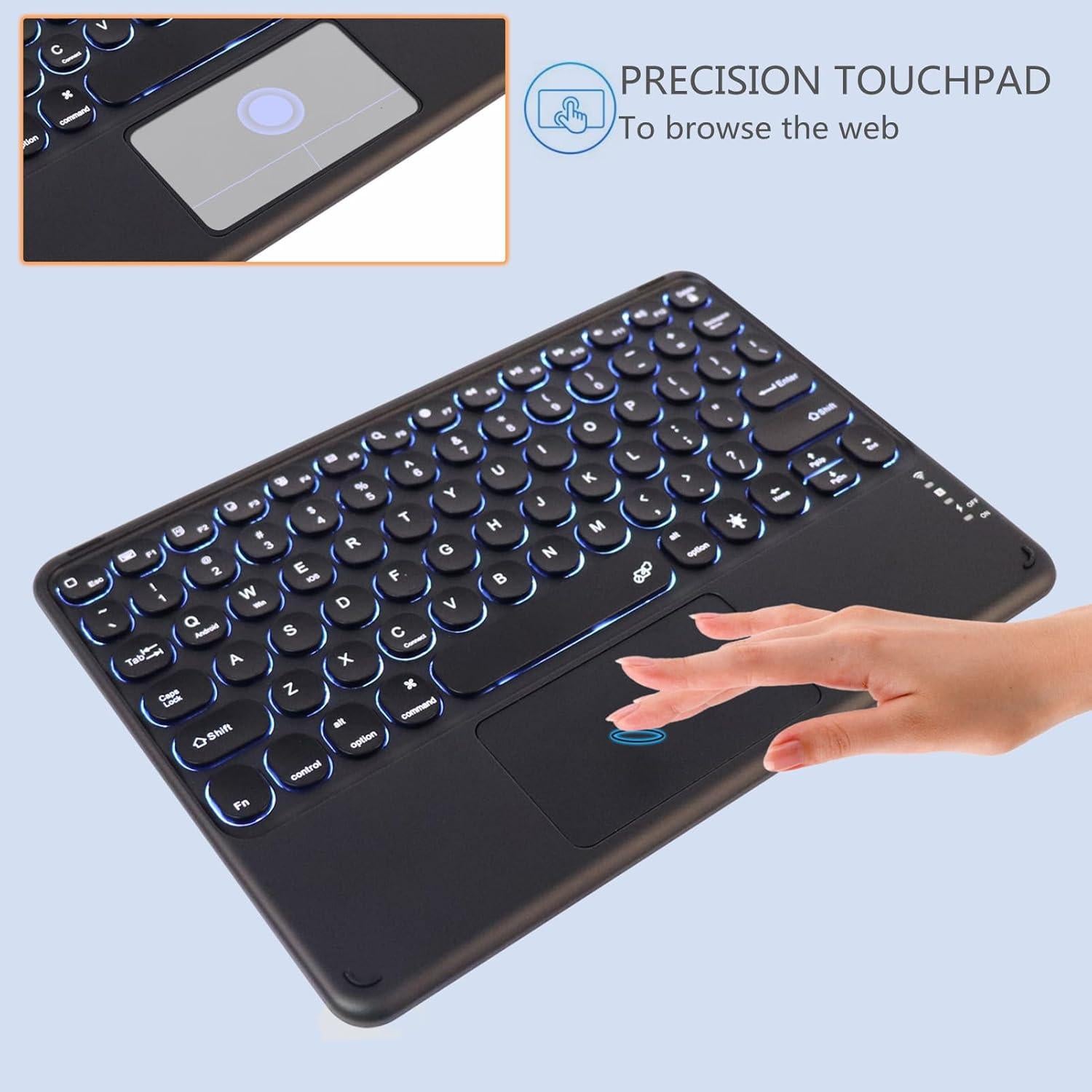 Teclado Bluetooth Sunffice con Touchpad y Retroiluminación RGB