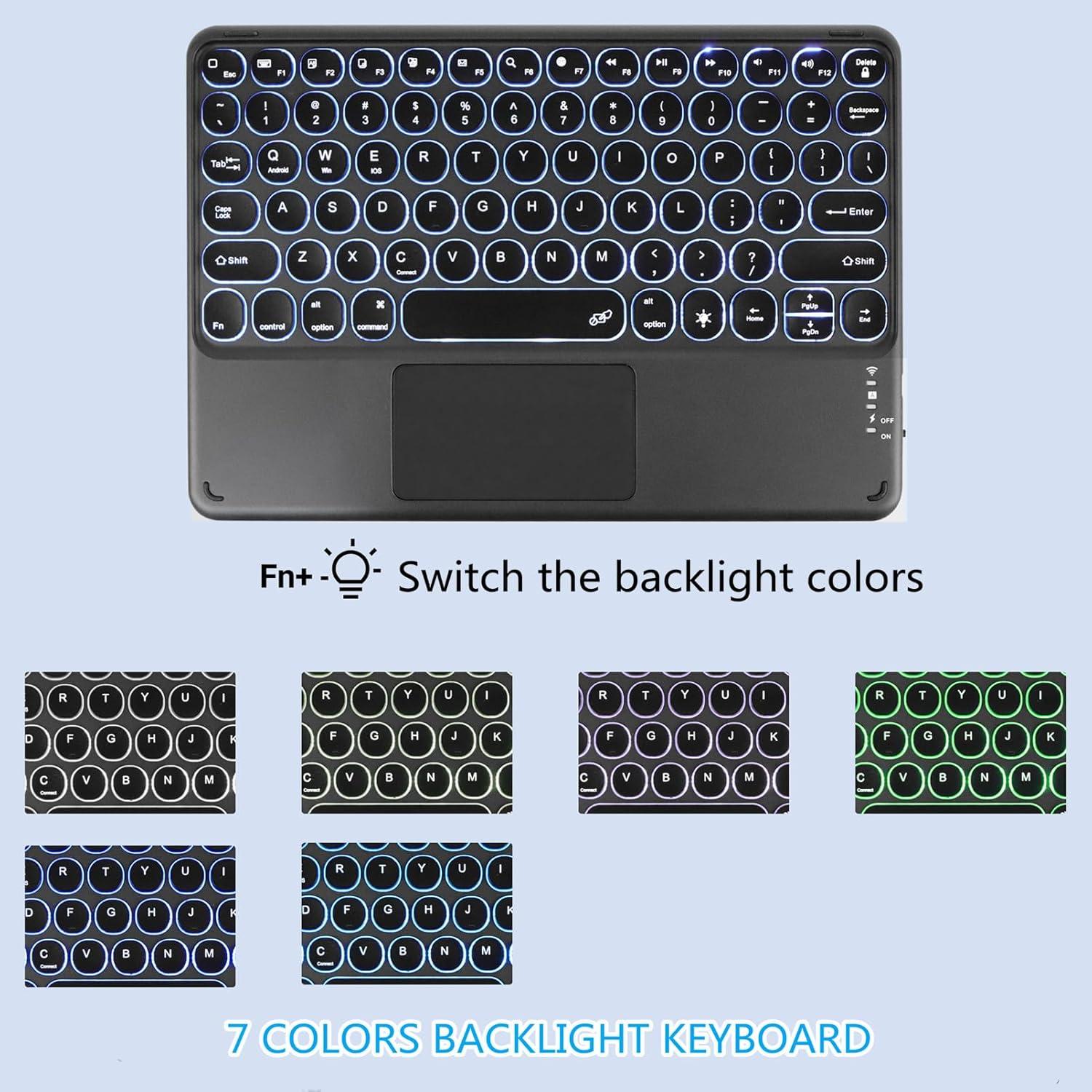 Teclado Bluetooth Sunffice con Touchpad y Retroiluminación RGB