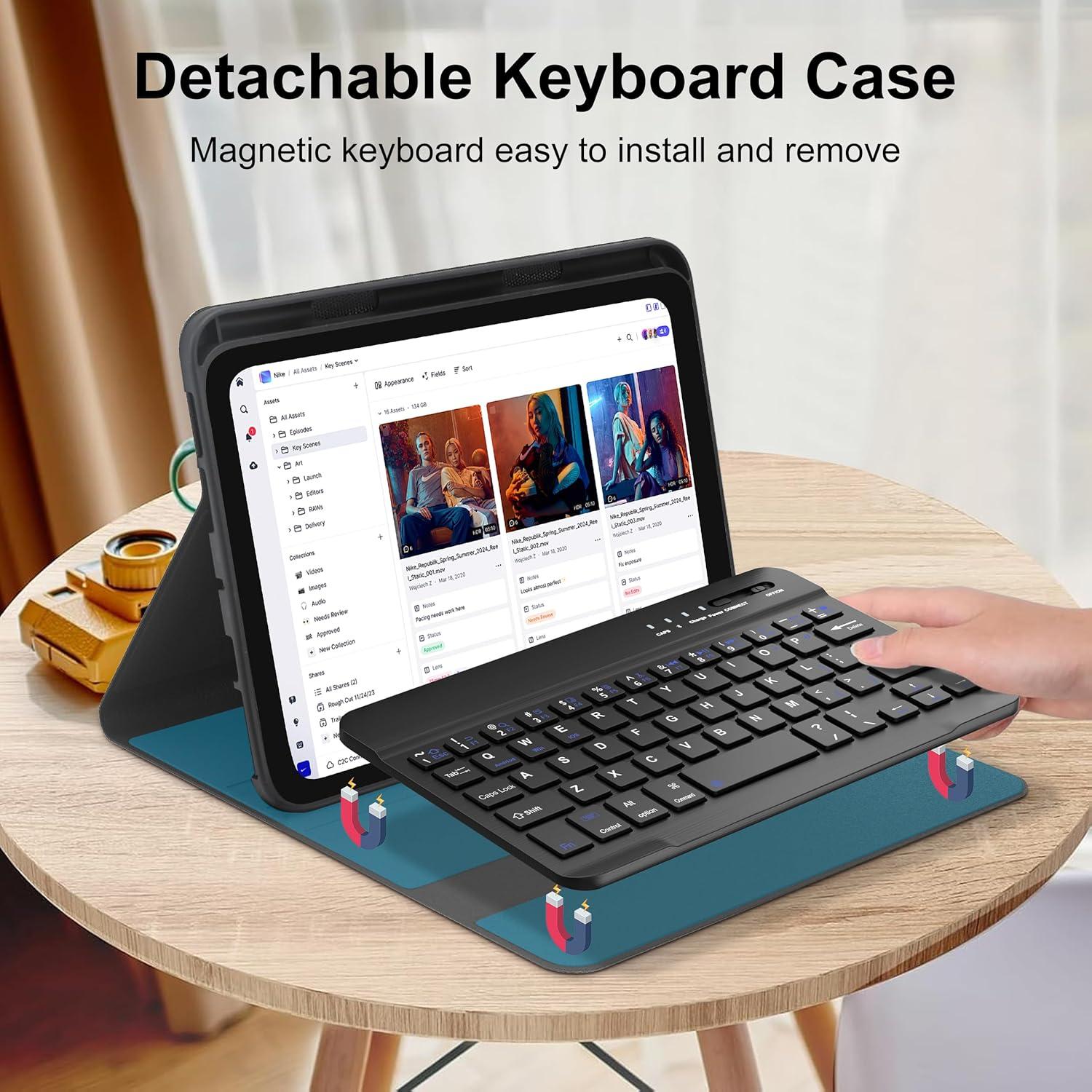Funda Teclado Bluetooth AMOUOGOEY para iPad Mini 7/6 8.3"