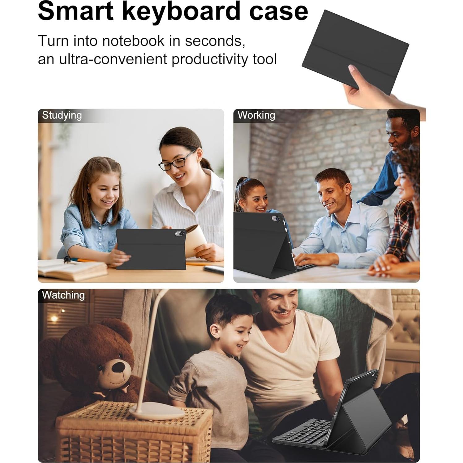 Funda Teclado Bluetooth AMOUOGOEY para iPad Mini 7/6 8.3"