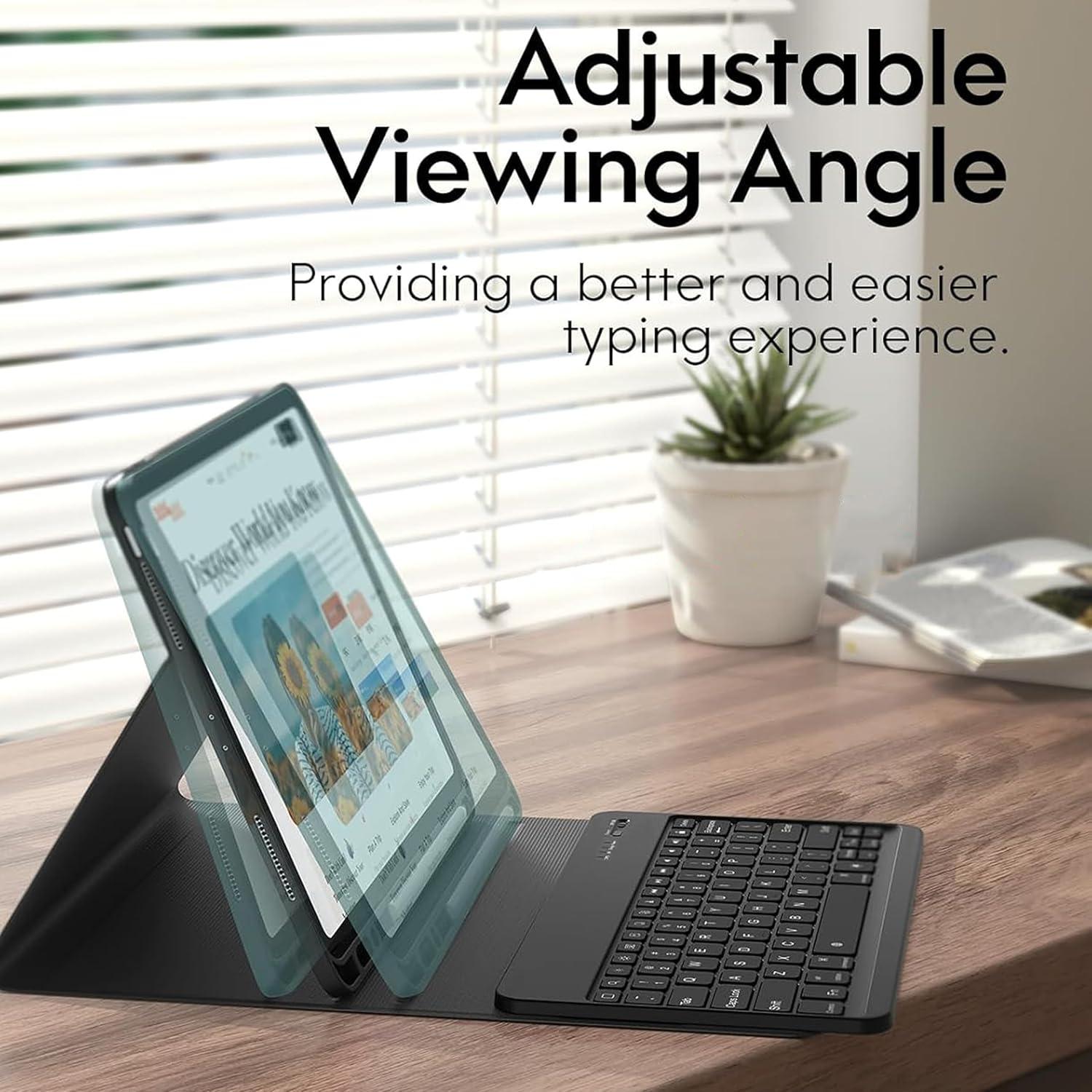 Funda Teclado Bluetooth AMOUOGOEY para iPad Pro 12.9" 1ª/2ª Gen