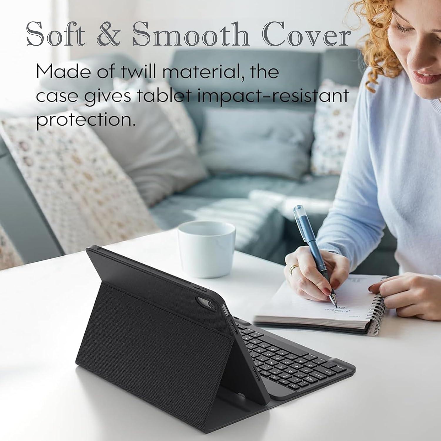 Funda Teclado Bluetooth AMOUOGOEY para iPad Pro 12.9" 1ª/2ª Gen