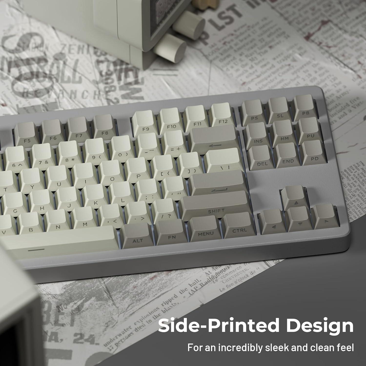 Teclas PBT Doubleshot Retro Gris XVX para Teclados Mecánicos