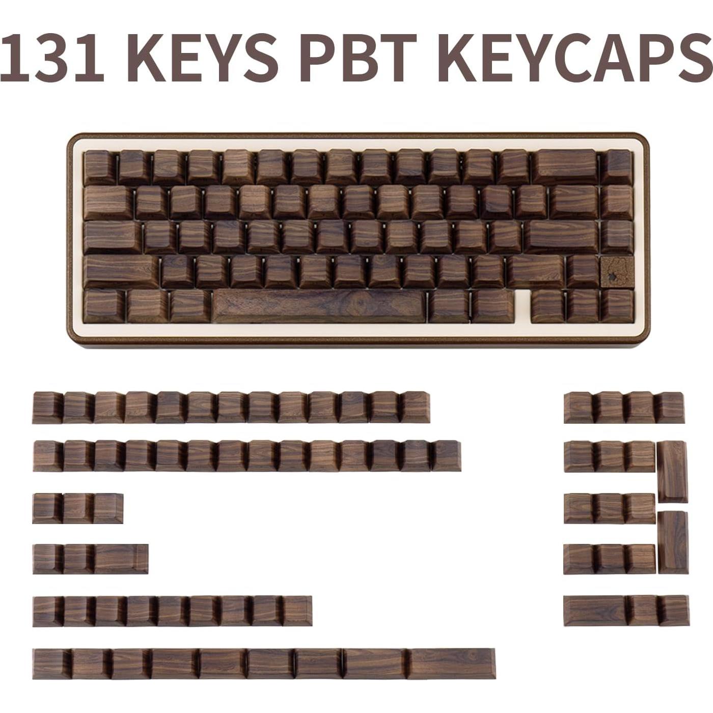 Teclas Personalizadas PBT TIMSEKER 131 Teclas Nogal Cherry