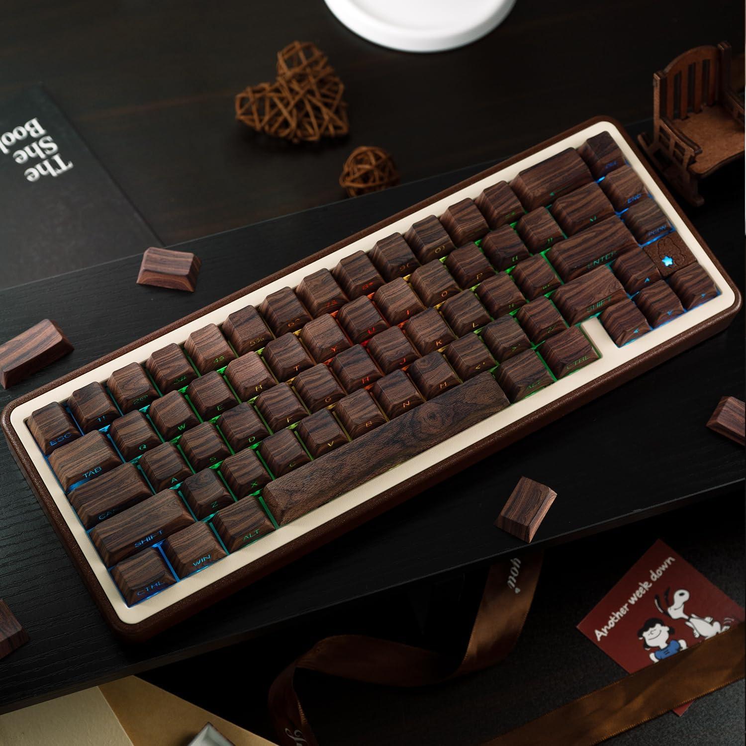 Teclas Personalizadas PBT TIMSEKER 131 Teclas Nogal Cherry