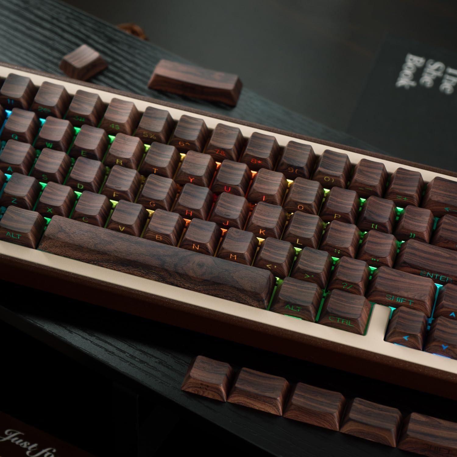 Teclas Personalizadas PBT TIMSEKER 131 Teclas Nogal Cherry