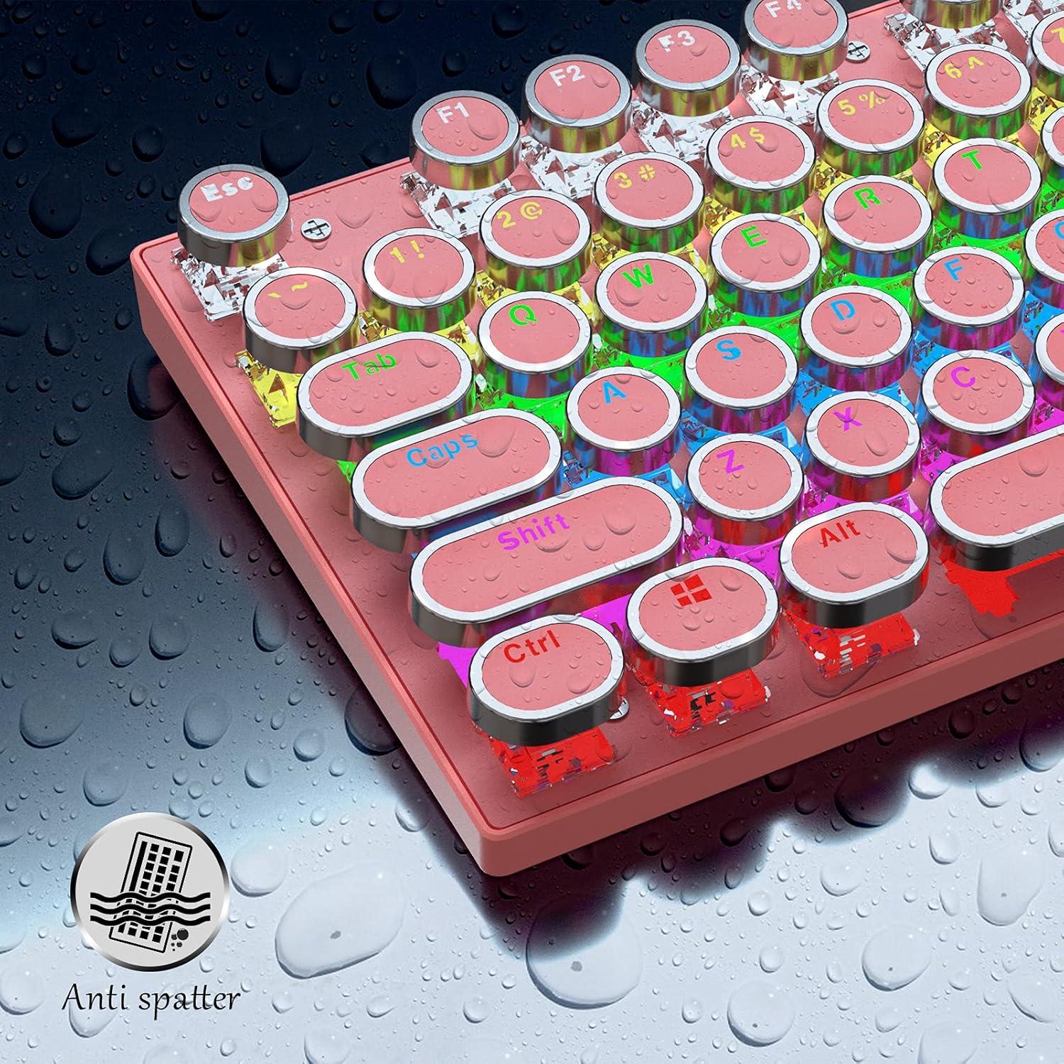 Teclado Mecánico Retro Punk Ltvystore 104 Teclas RGB USB