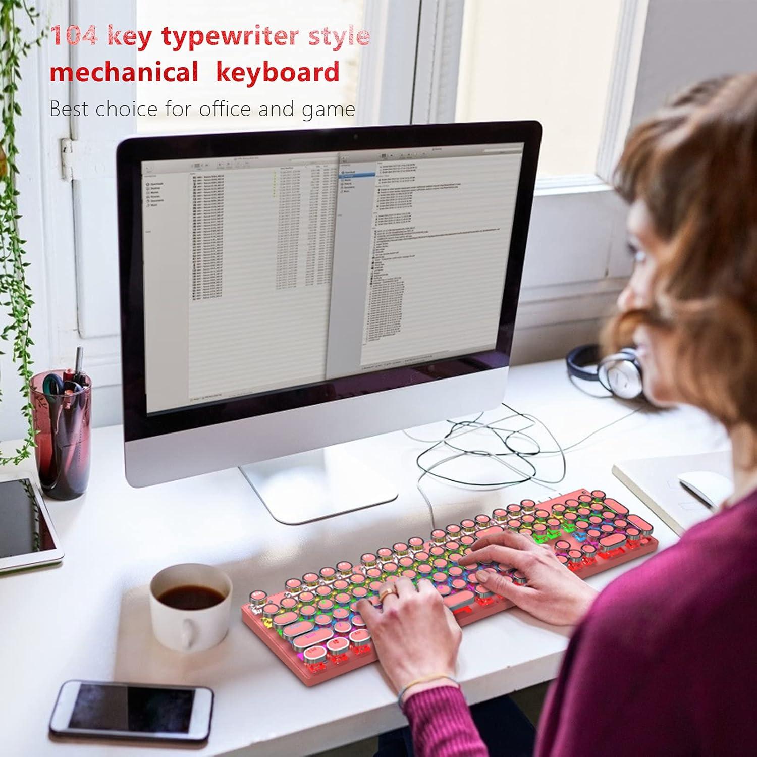 Teclado Mecánico Retro Punk Ltvystore 104 Teclas RGB USB