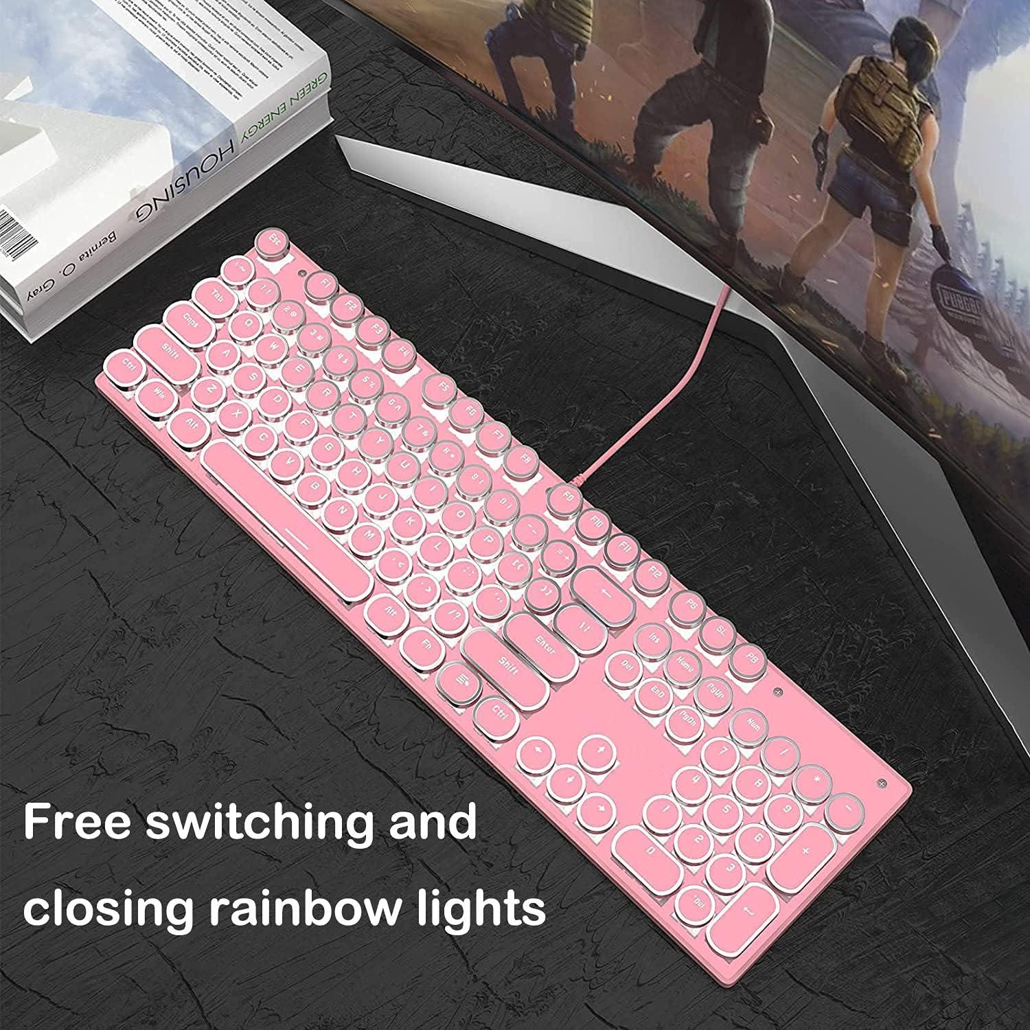 Teclado Mecánico Retro Punk Ltvystore 104 Teclas RGB USB