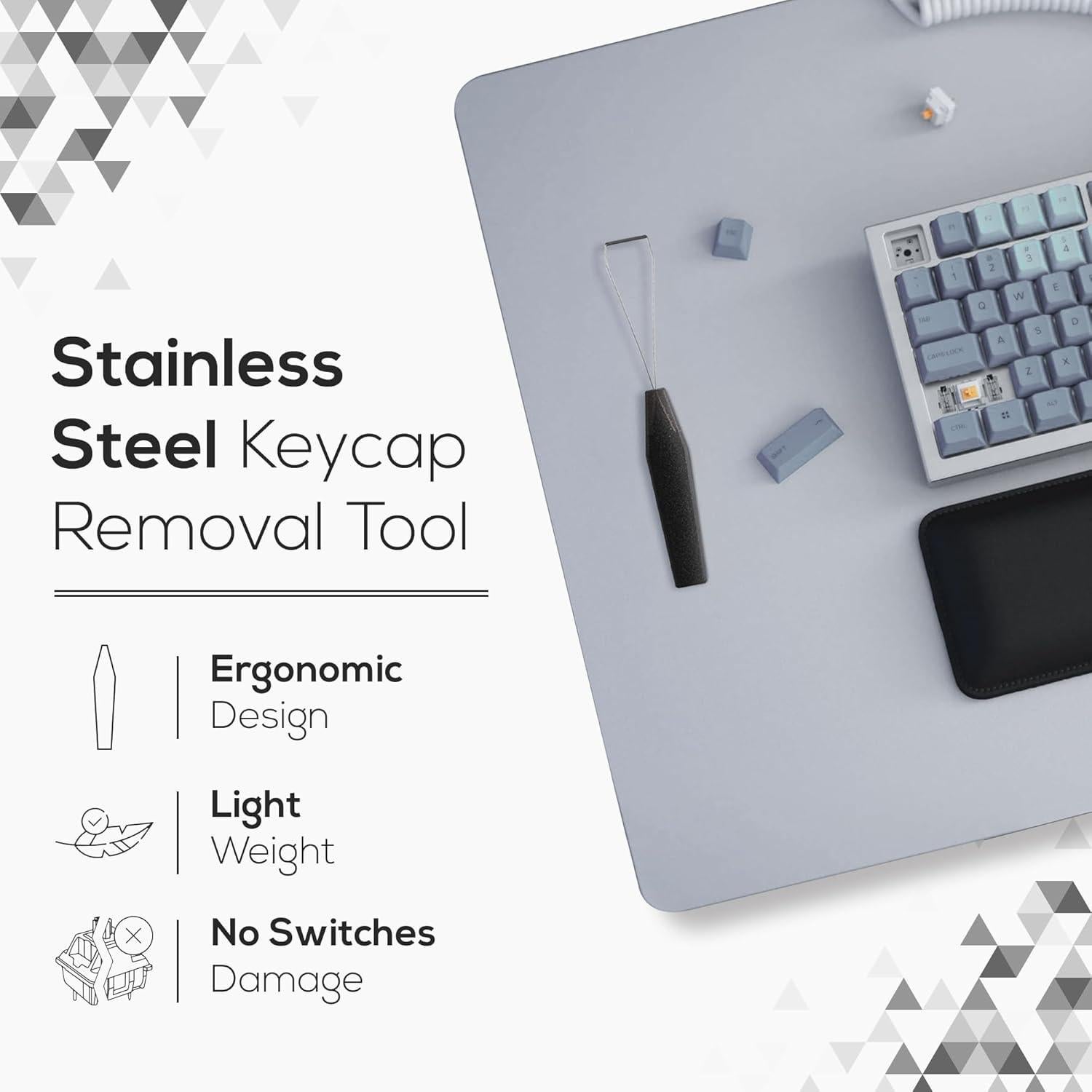 Extractor de Teclas Qisan Acero Inoxidable para Teclados Mecánicos