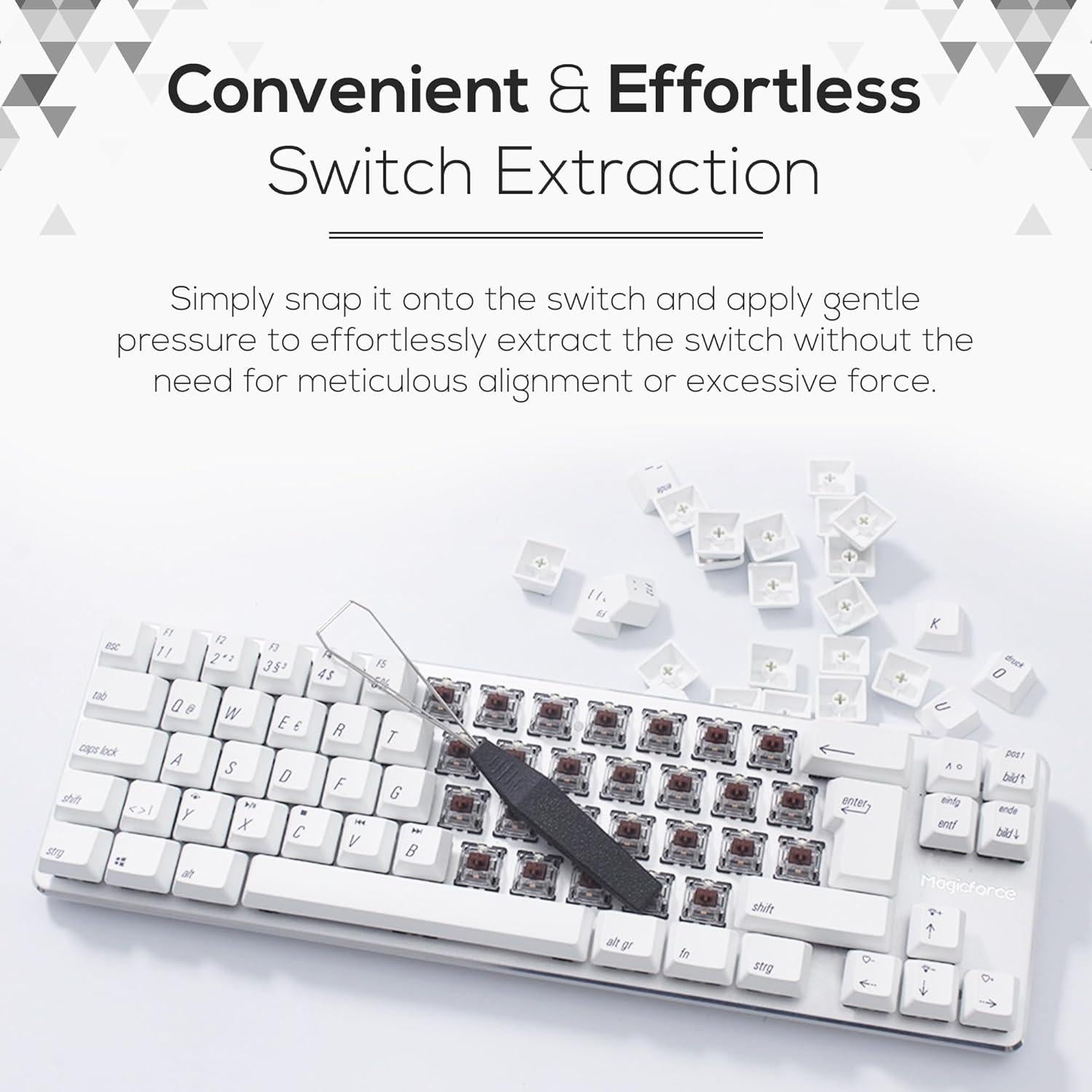 Extractor de Teclas Qisan Acero Inoxidable para Teclados Mecánicos