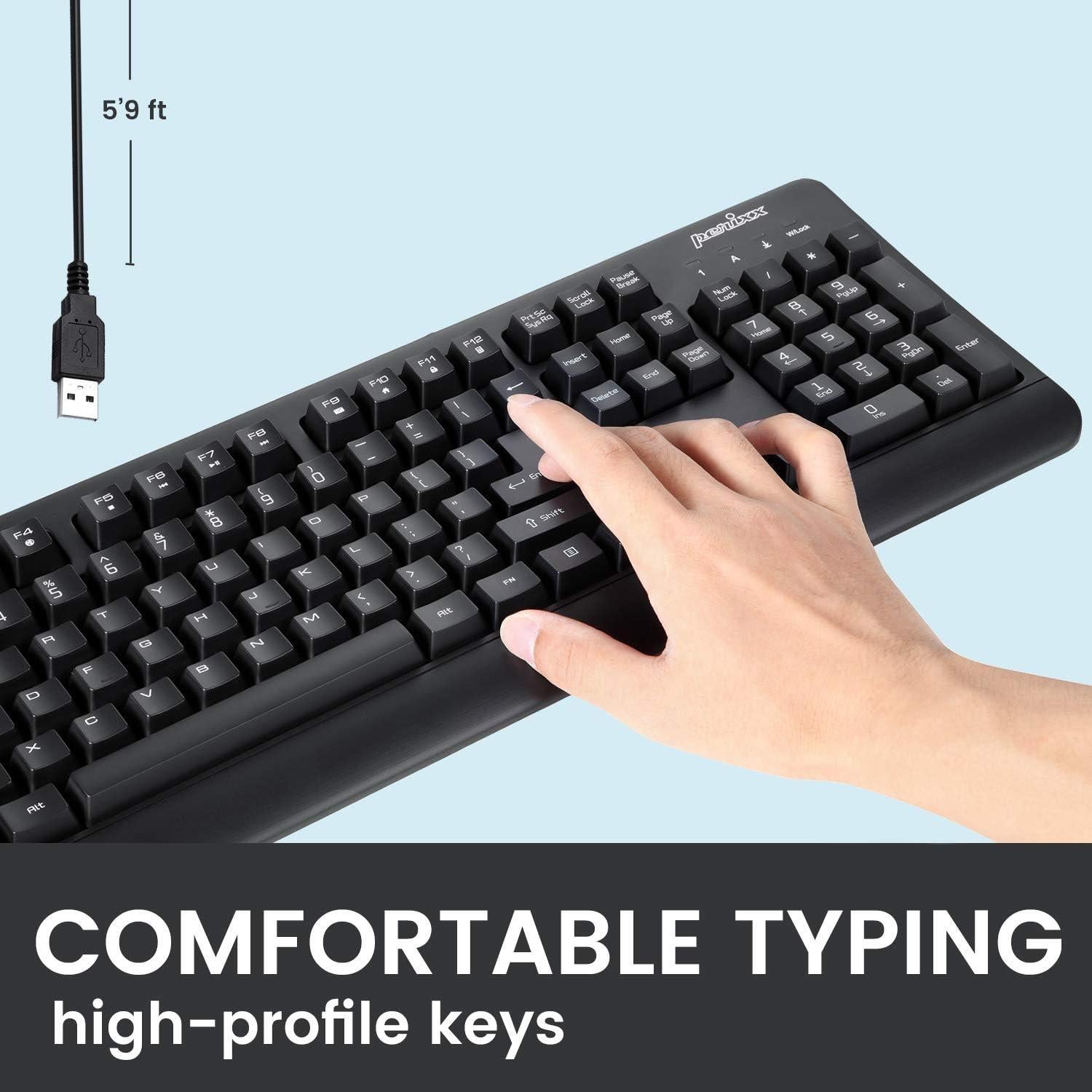 Teclado USB Lavable Perixx PERIBOARD-517 IP65 Negro