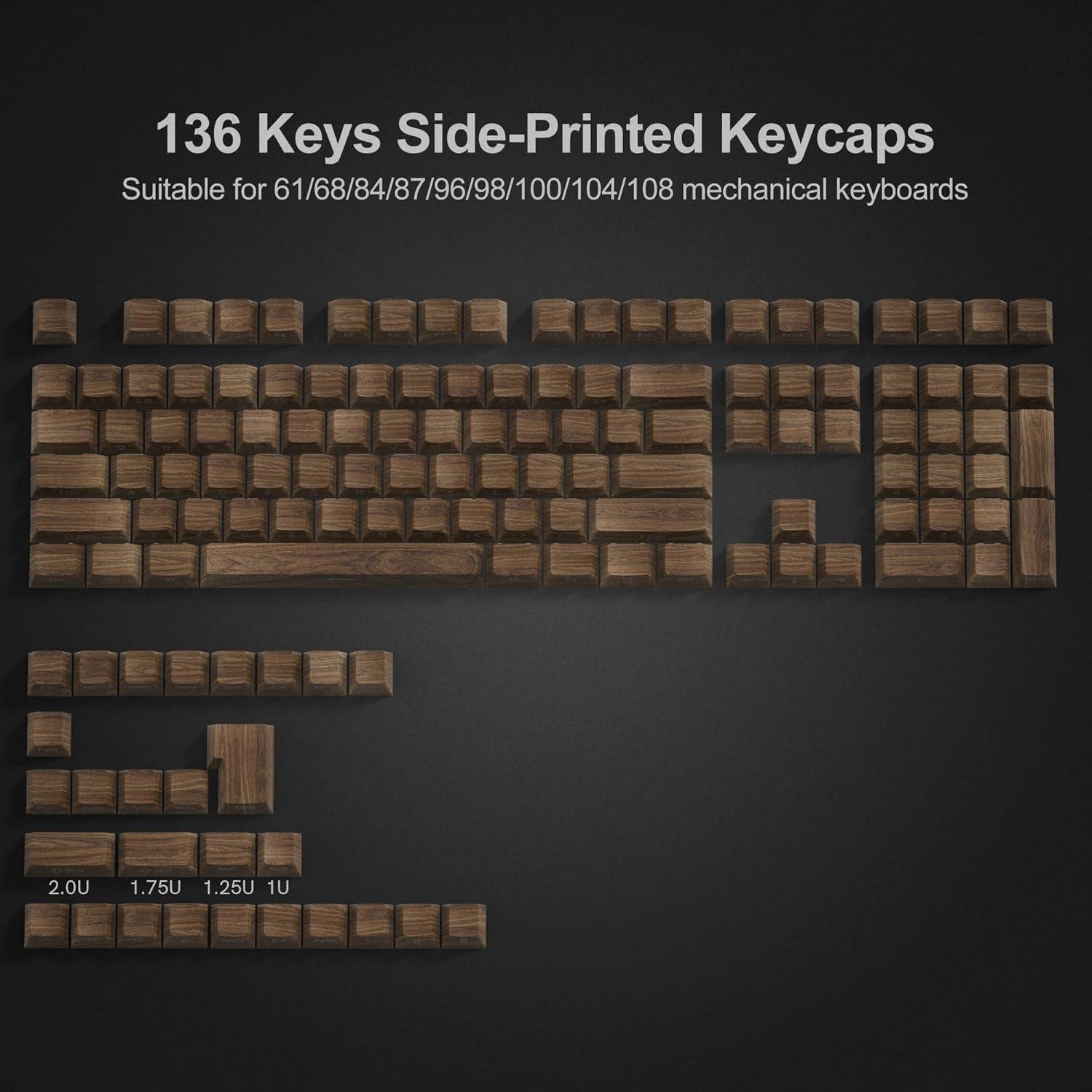 Juego de Teclas Dagaladoo Shine Through PBT 75% Nogal