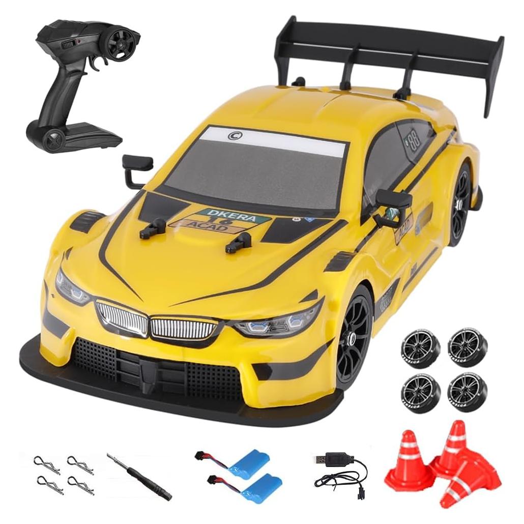 Coche RC Drift Dodoore 1:16 4WD 40 km/h Amarillo