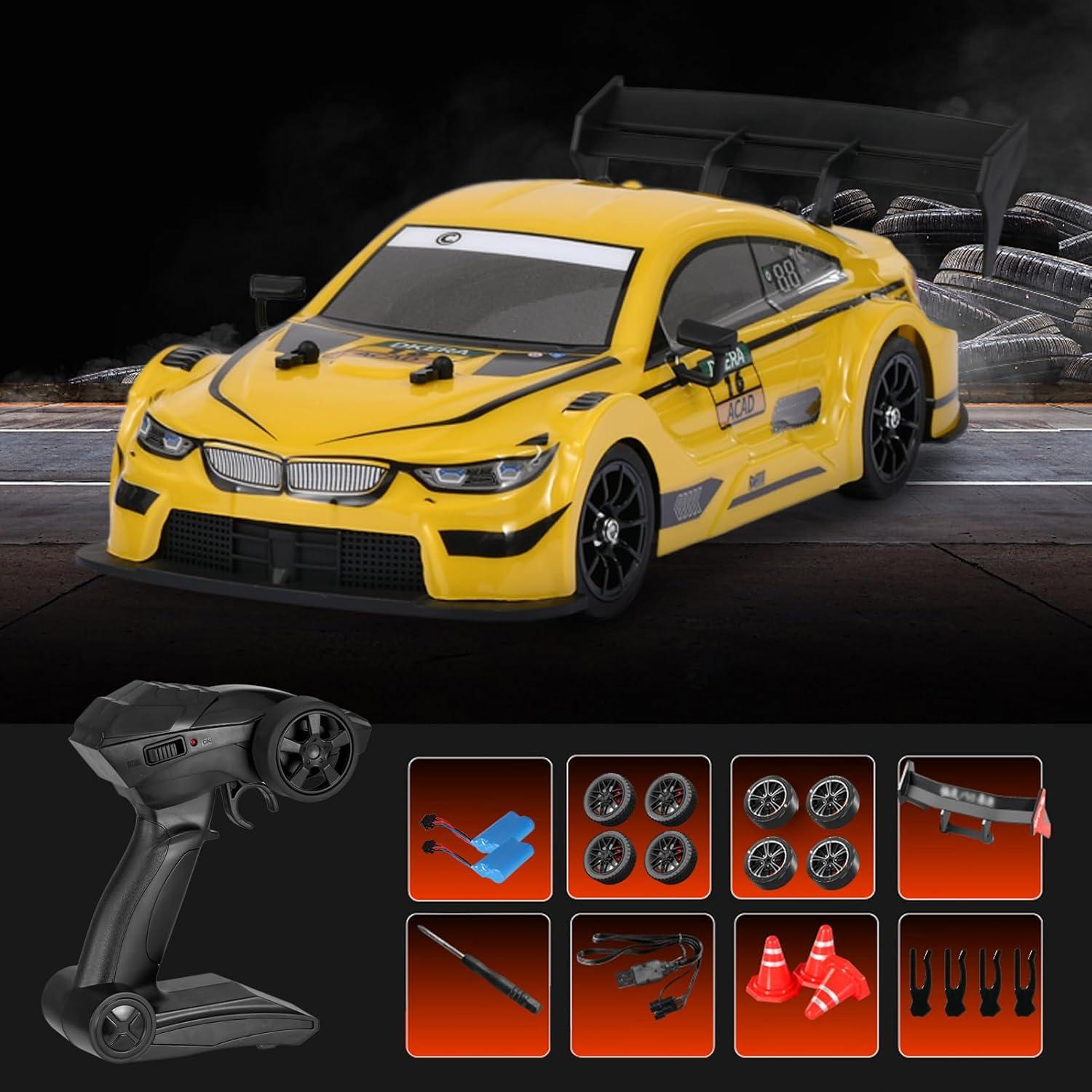 Coche RC Drift Dodoore 1:16 4WD 40 km/h Amarillo