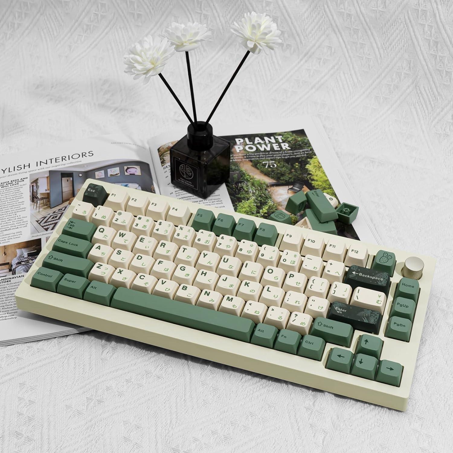 Juego de Teclas MDA JOLINTAL 130 Teclas PBT Japonesas Verdes