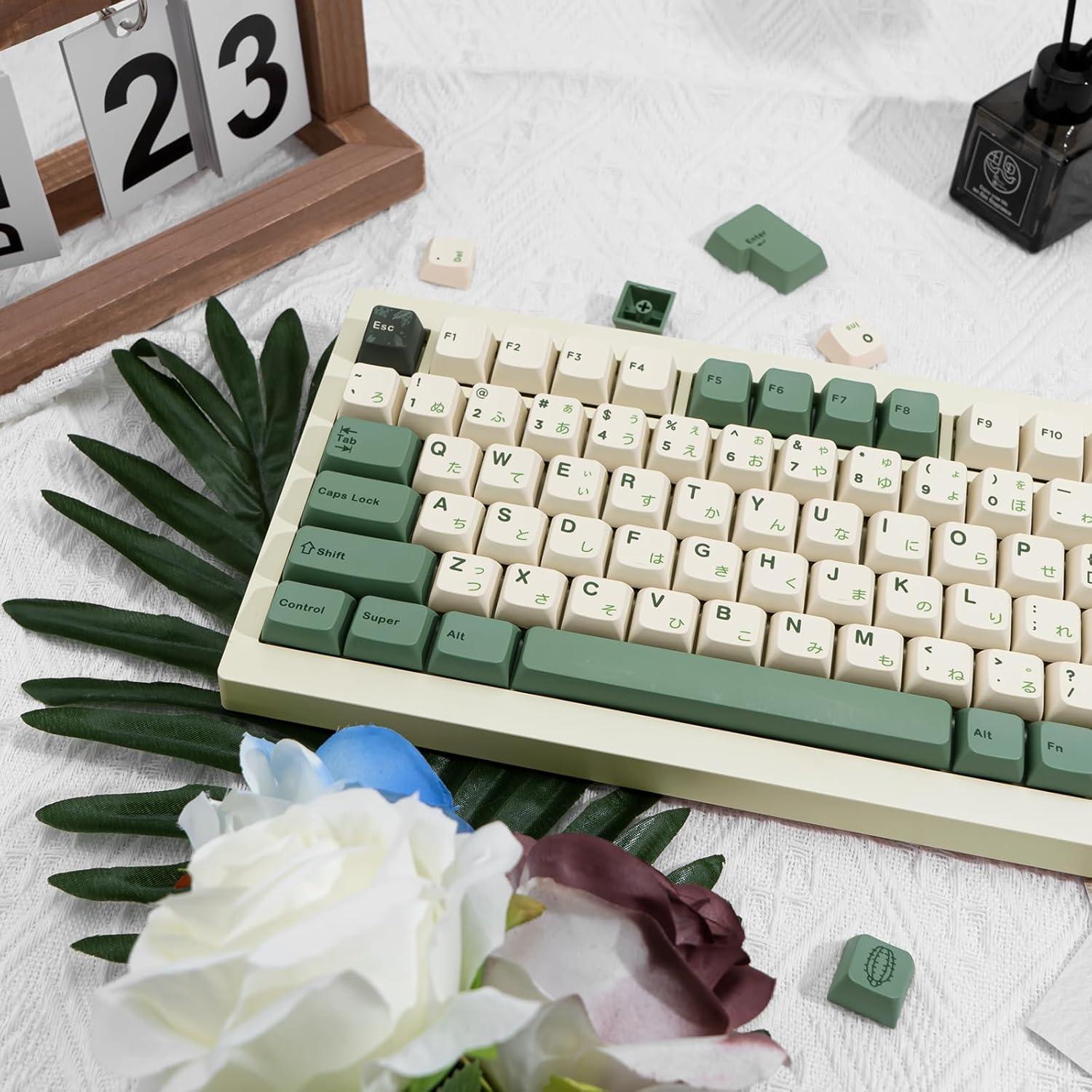 Juego de Teclas MDA JOLINTAL 130 Teclas PBT Japonesas Verdes