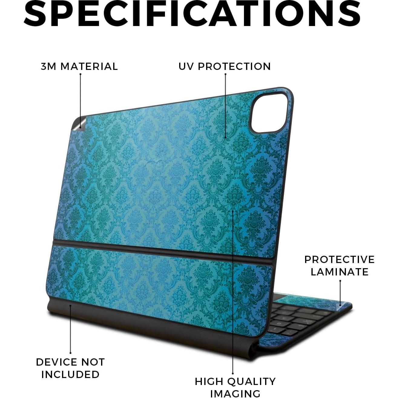 Funda Vinilo Protectora MightySkins para Apple Magic Keyboard 2024 - Azul Vintage