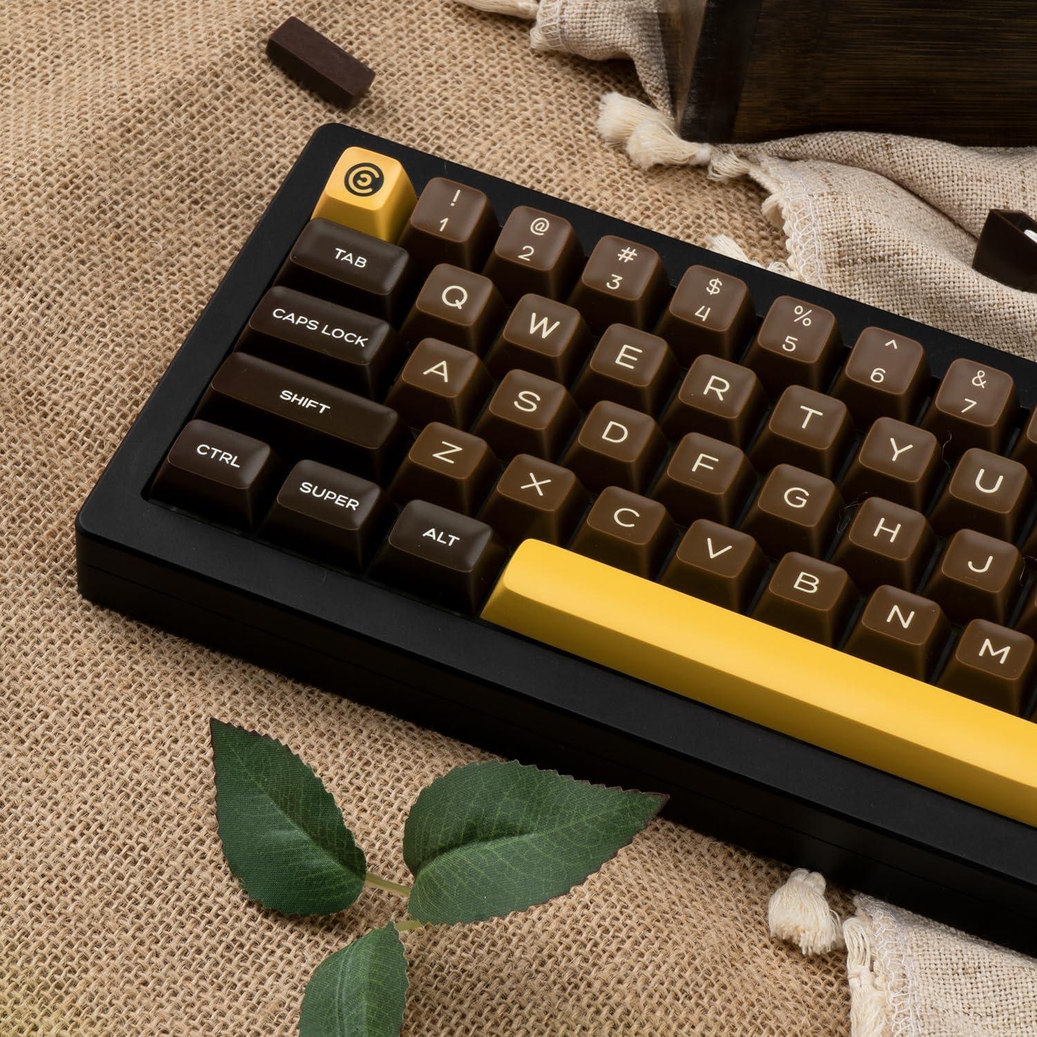 Juego de Teclas PBT Retro 140 Teclas Tema Chocolate GEKUCAP