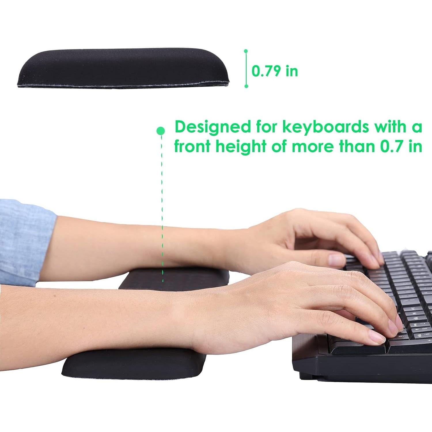 Reposamuñecas Ergonómico Aelfox 44x10 cm Espuma Viscoelástica