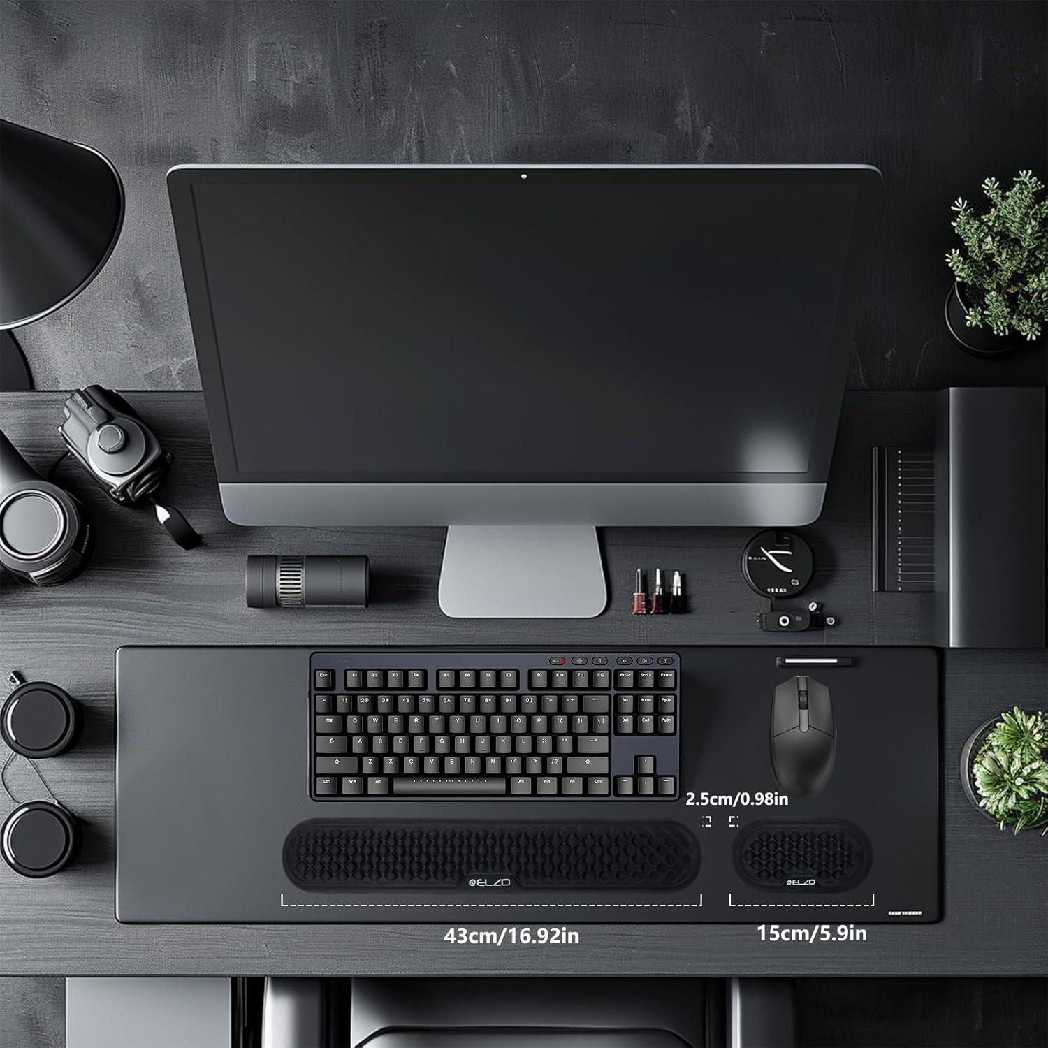 Soporte de Muñeca ELZO Ergonómico para Teclado y Ratón