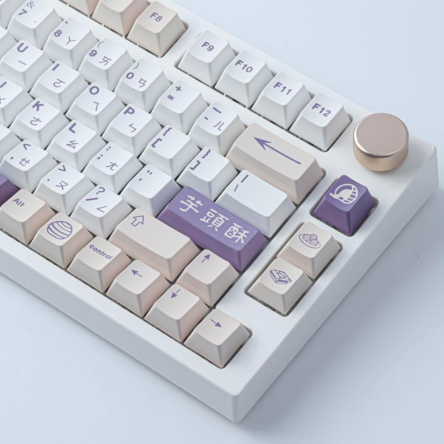 Teclas PBT Tsungup 142 Teclas Cherry MX Taro Crisp