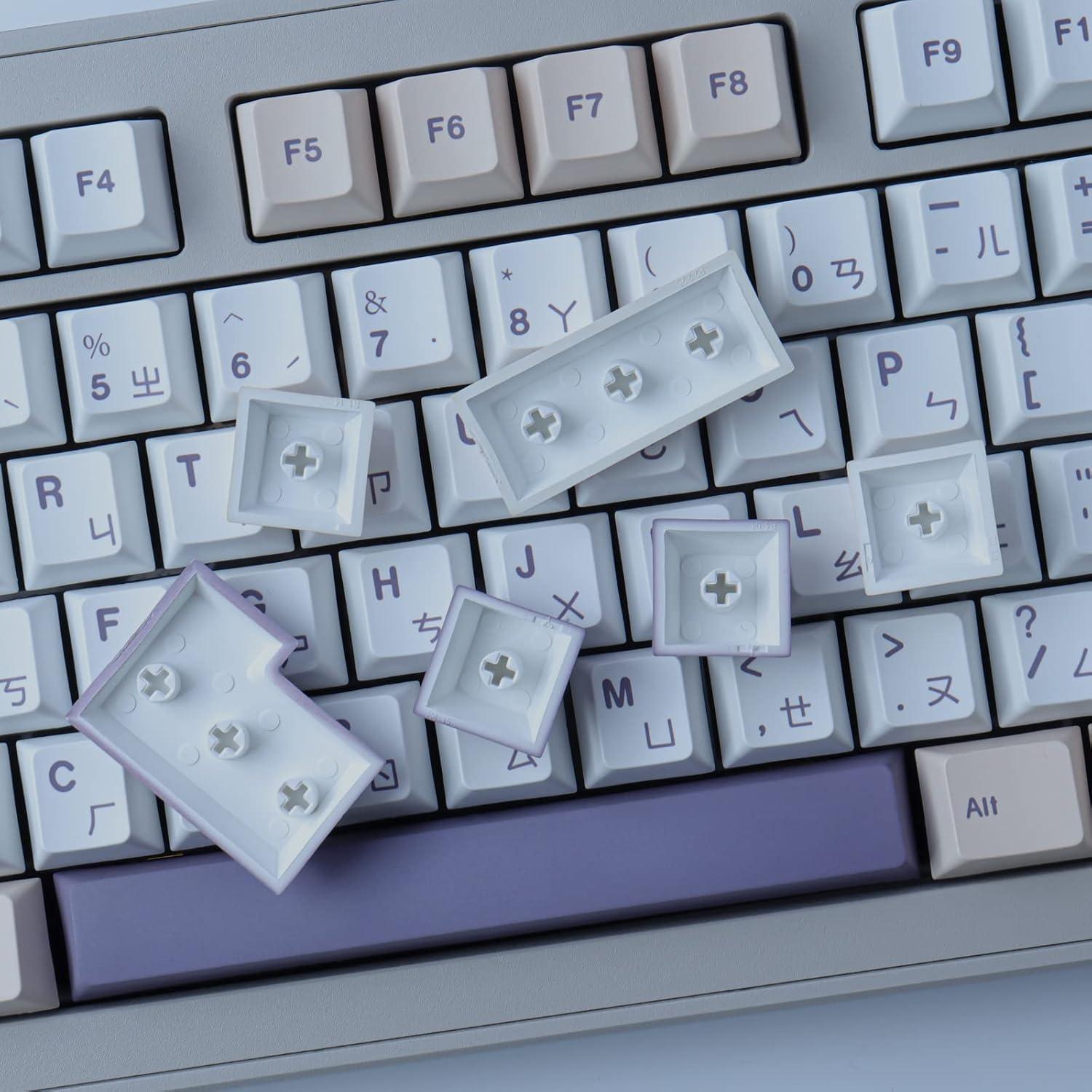 Teclas PBT Tsungup 142 Teclas Cherry MX Taro Crisp