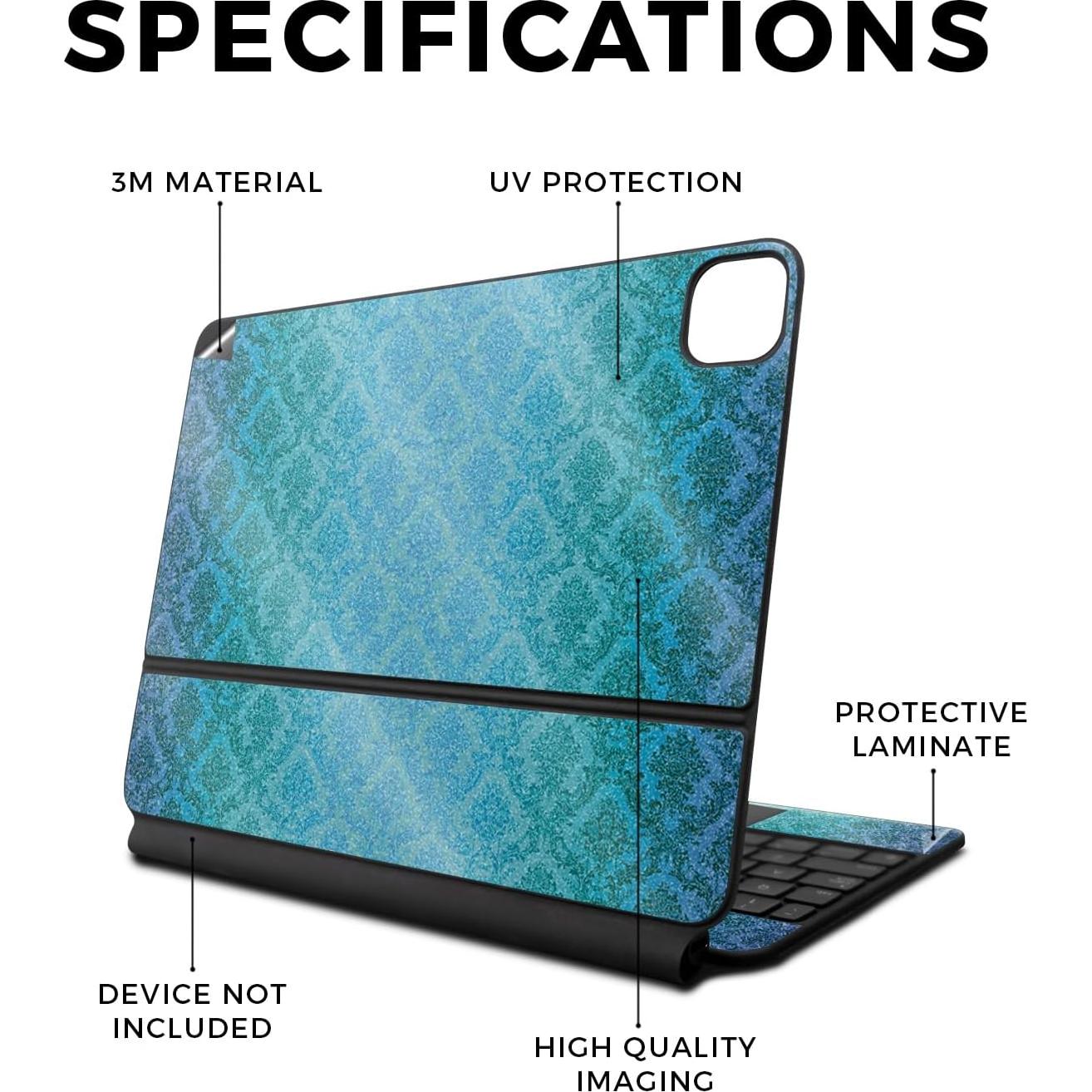 Cubierta Protectora Vinilo 3M MightySkins para Apple Magic Keyboard 11" Azul Vintage