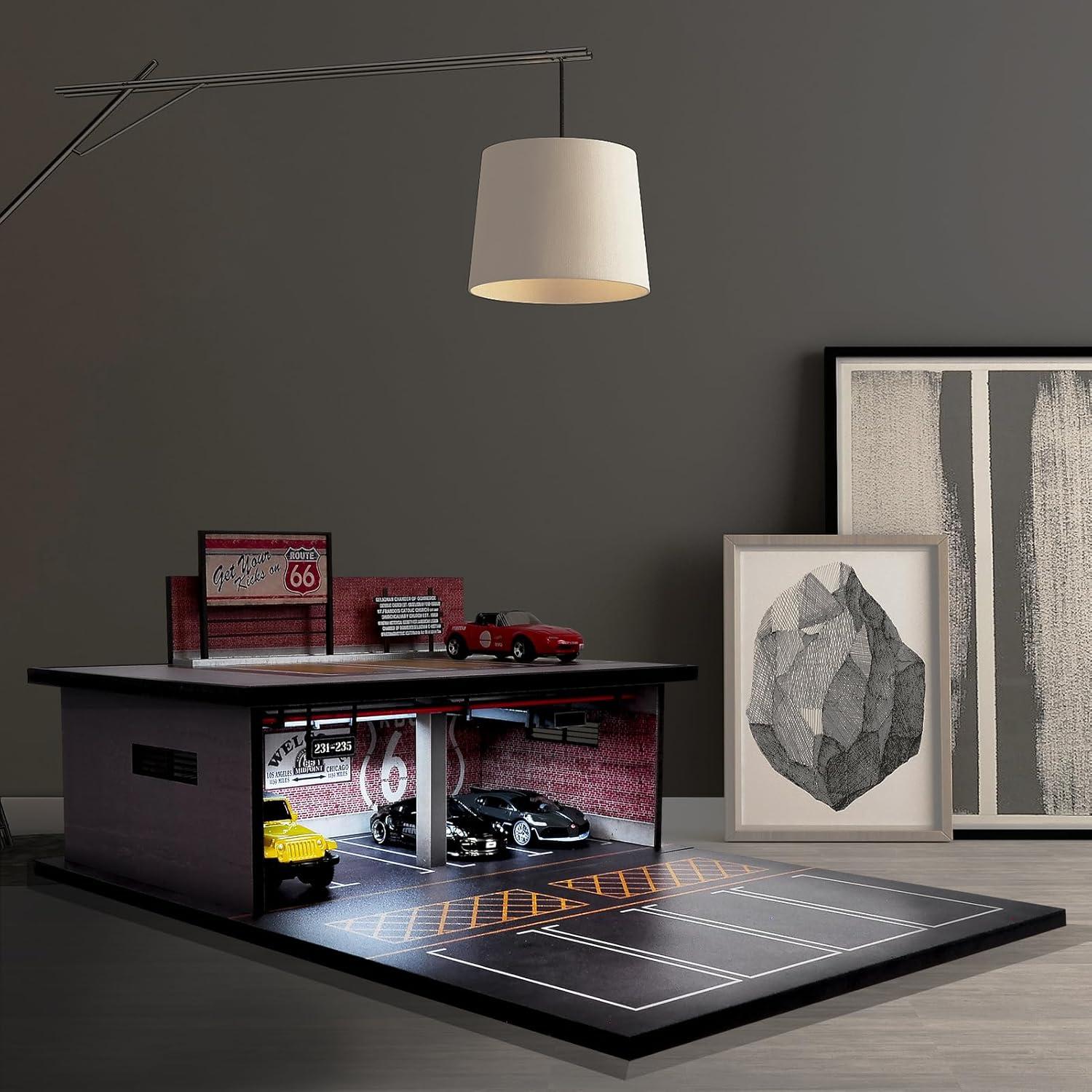 Vitrina de Garaje 1/64 CXIIUUI con Luz LED y 11 Espacios