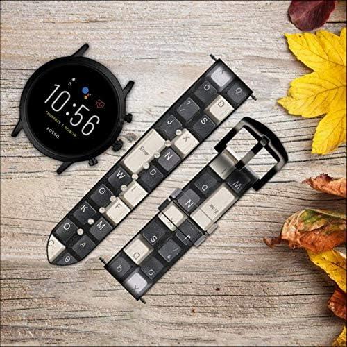 Correa de Reloj Inteligente de Cuero Fossil 18mm para Mujeres