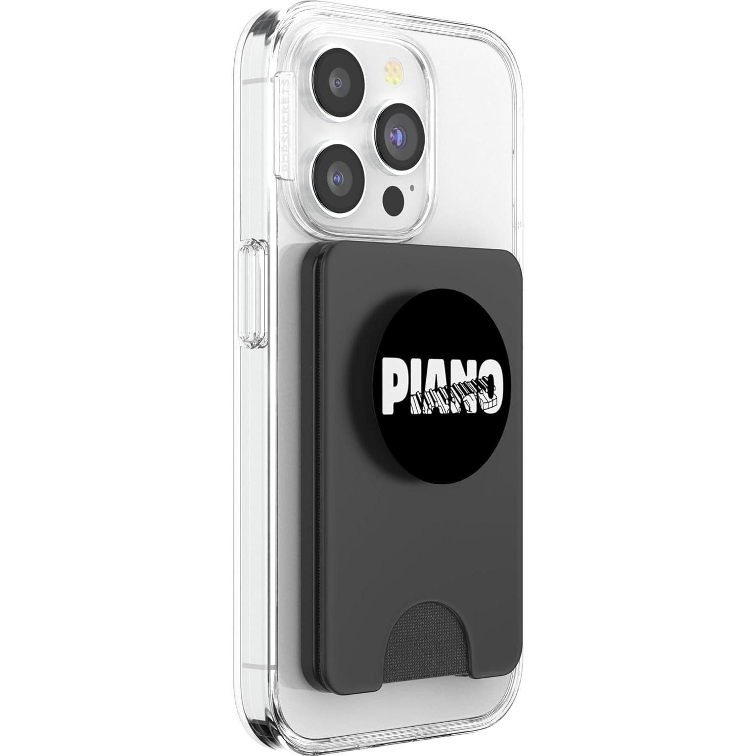 PopWallet Magnético Piano Maestro - PopSockets Negro