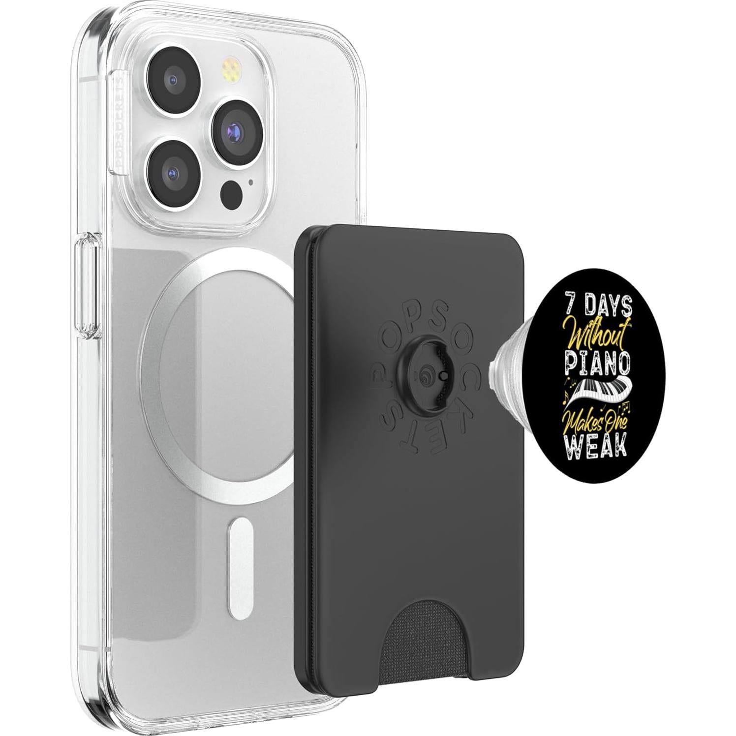 PopWallet Magnético PopSockets Negro para iPhone - Profesor de Piano