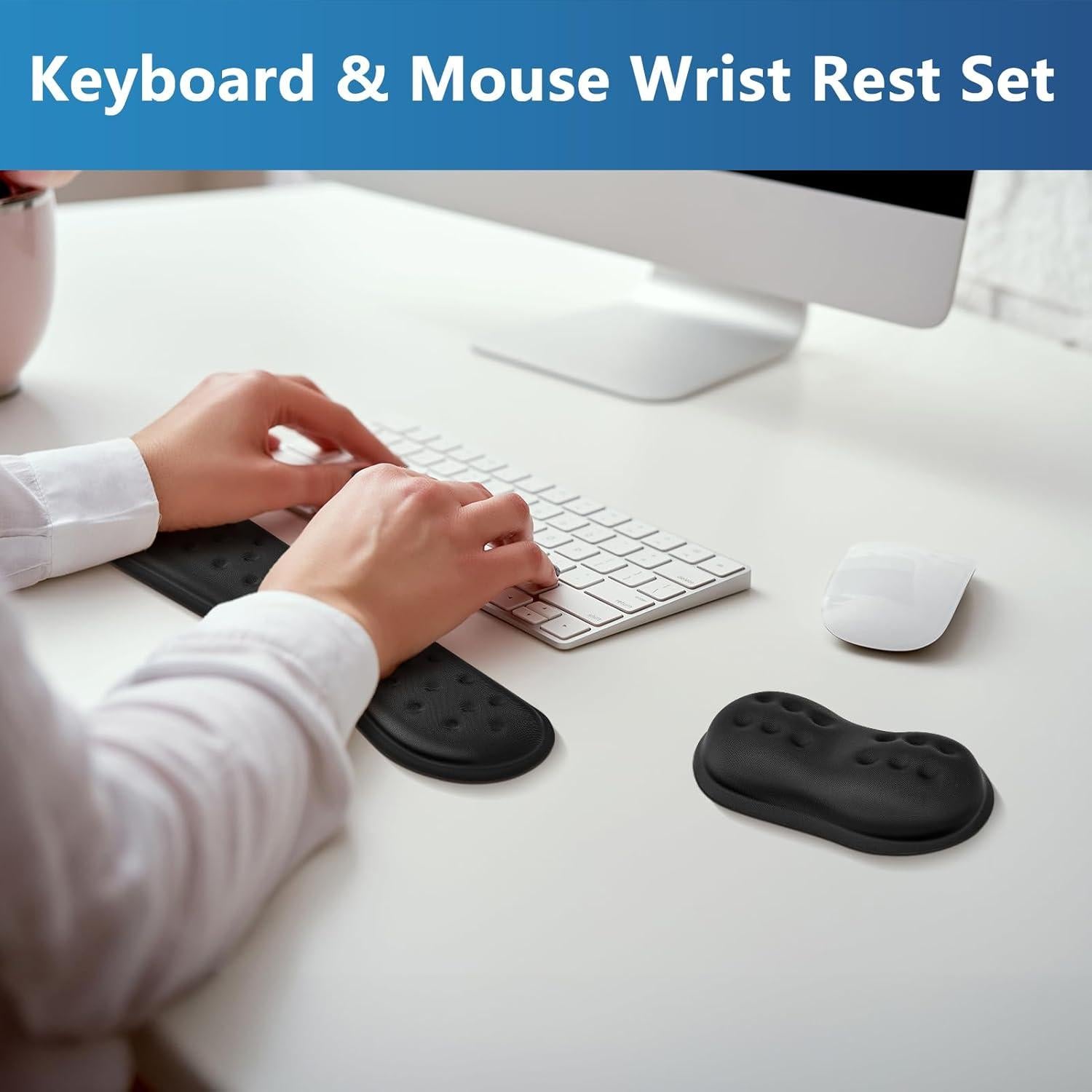 Reposamuñecas Ergonómico VANKEY, Espuma Viscoelástica, Antideslizante