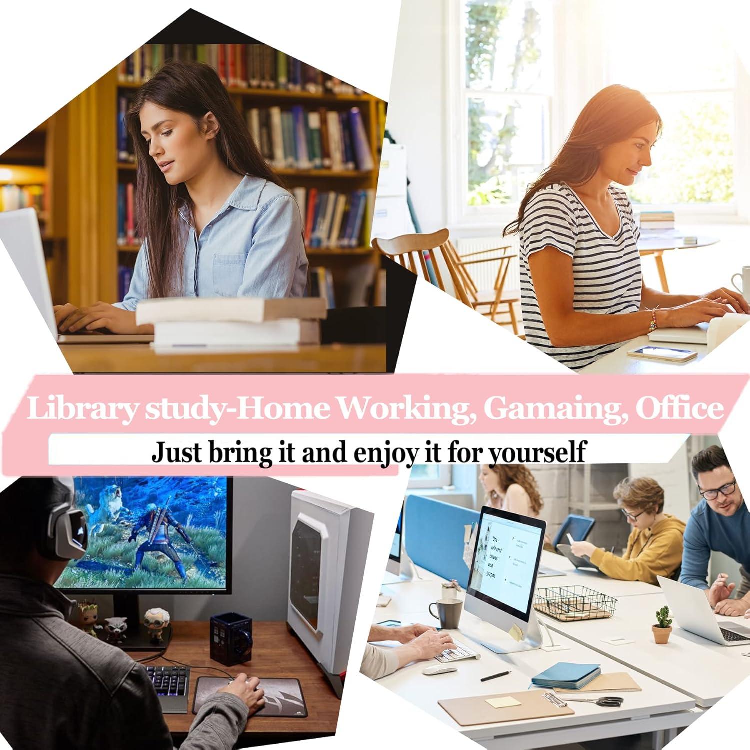 Reposamuñecas Ergonómico BamLue de PU Cuero Limpiable Rosa