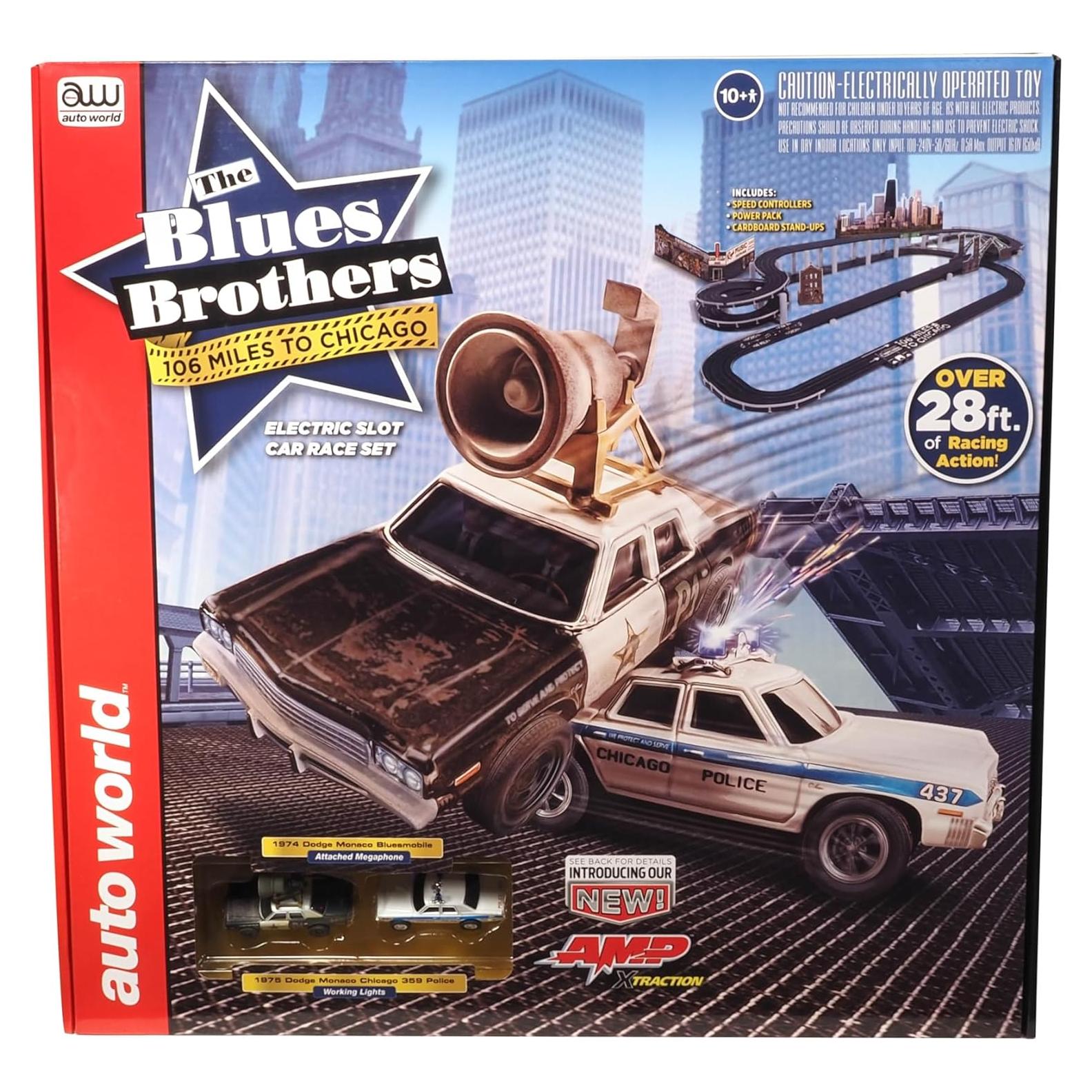 Set de Carrera Slot Auto World 8,5m Blues Brothers