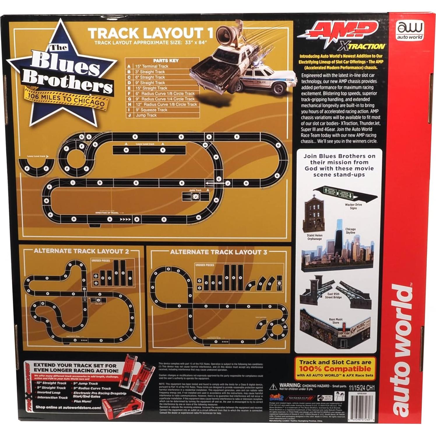 Set de Carrera Slot Auto World 8,5m Blues Brothers