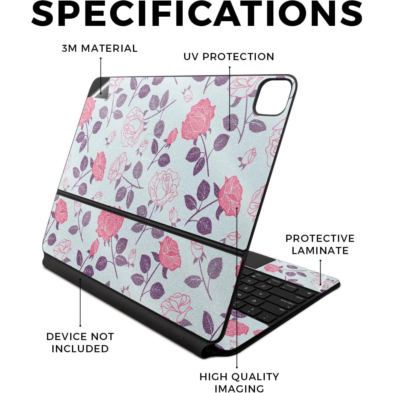 Piel Brillante Floral Vintage para Apple Magic Keyboard 13"