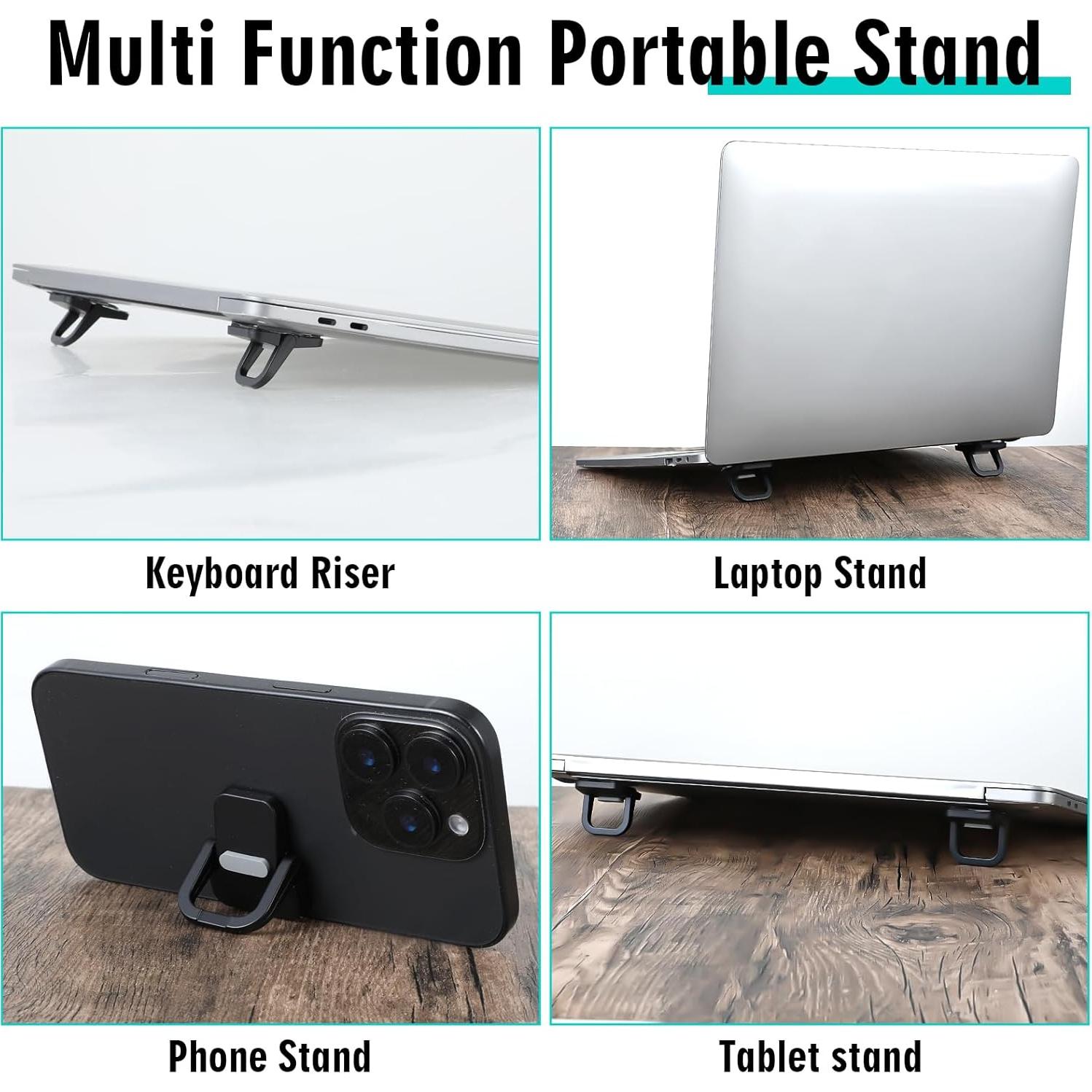 Soporte de Teclado YUXIANLB Ajustable 2 Piezas Negro