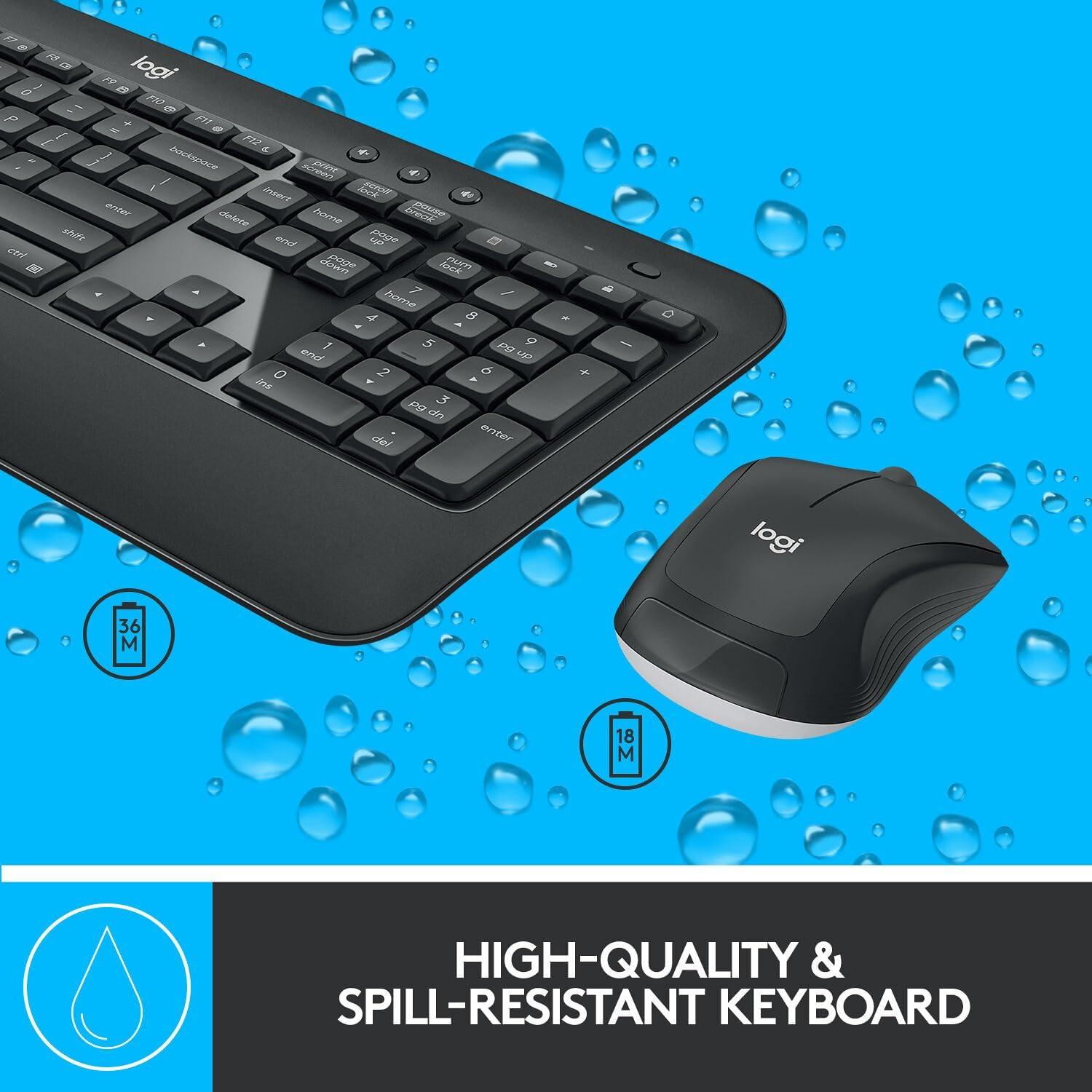 Combo Inalámbrico Teclado y Ratón Logitech MK540 + Alfombrilla